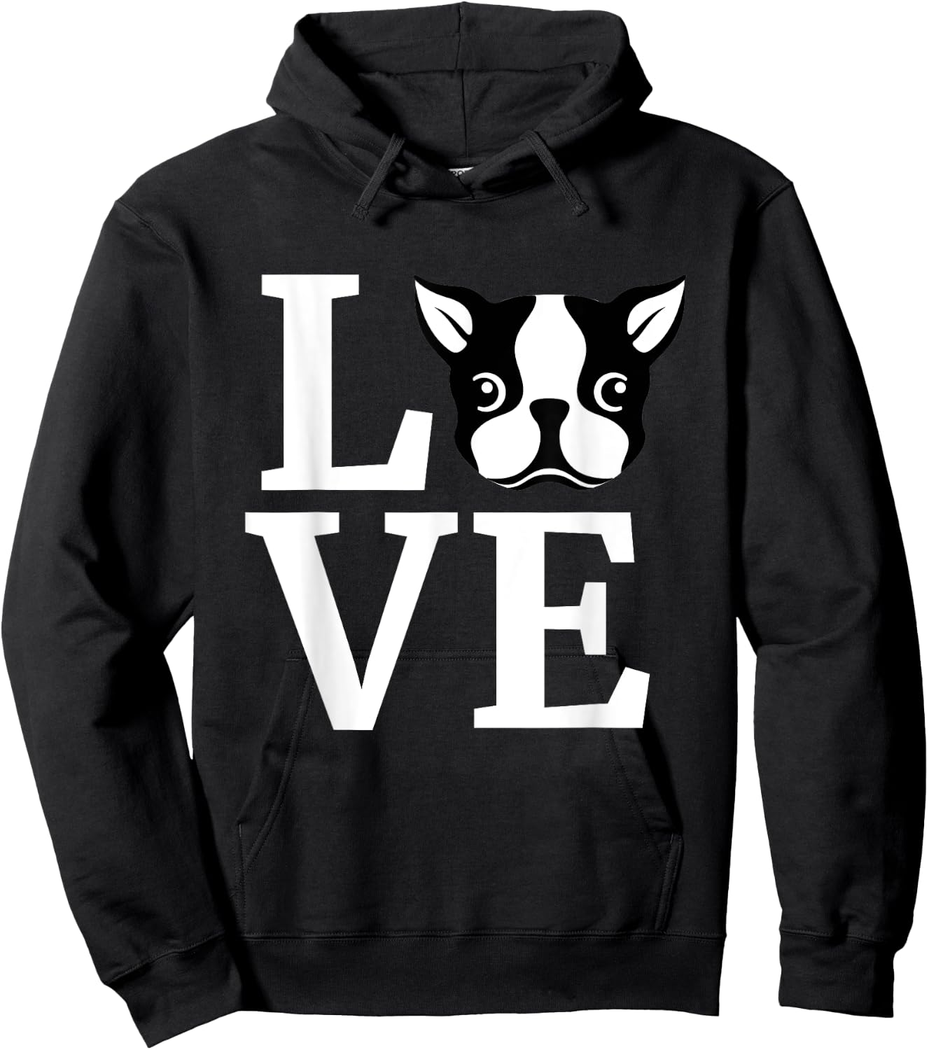 Boston Terrier Shirt I Love My Bostie Gift Dog Lover Women Girls Kids Hoodie - Hoodie | Black