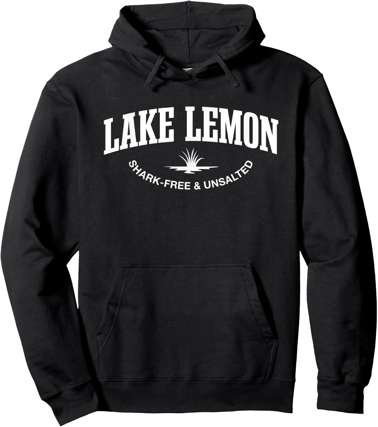 Lake Lemon Shark-Free and Unsalted Camping Indiana Camper Hoodie - Hoodie | Black