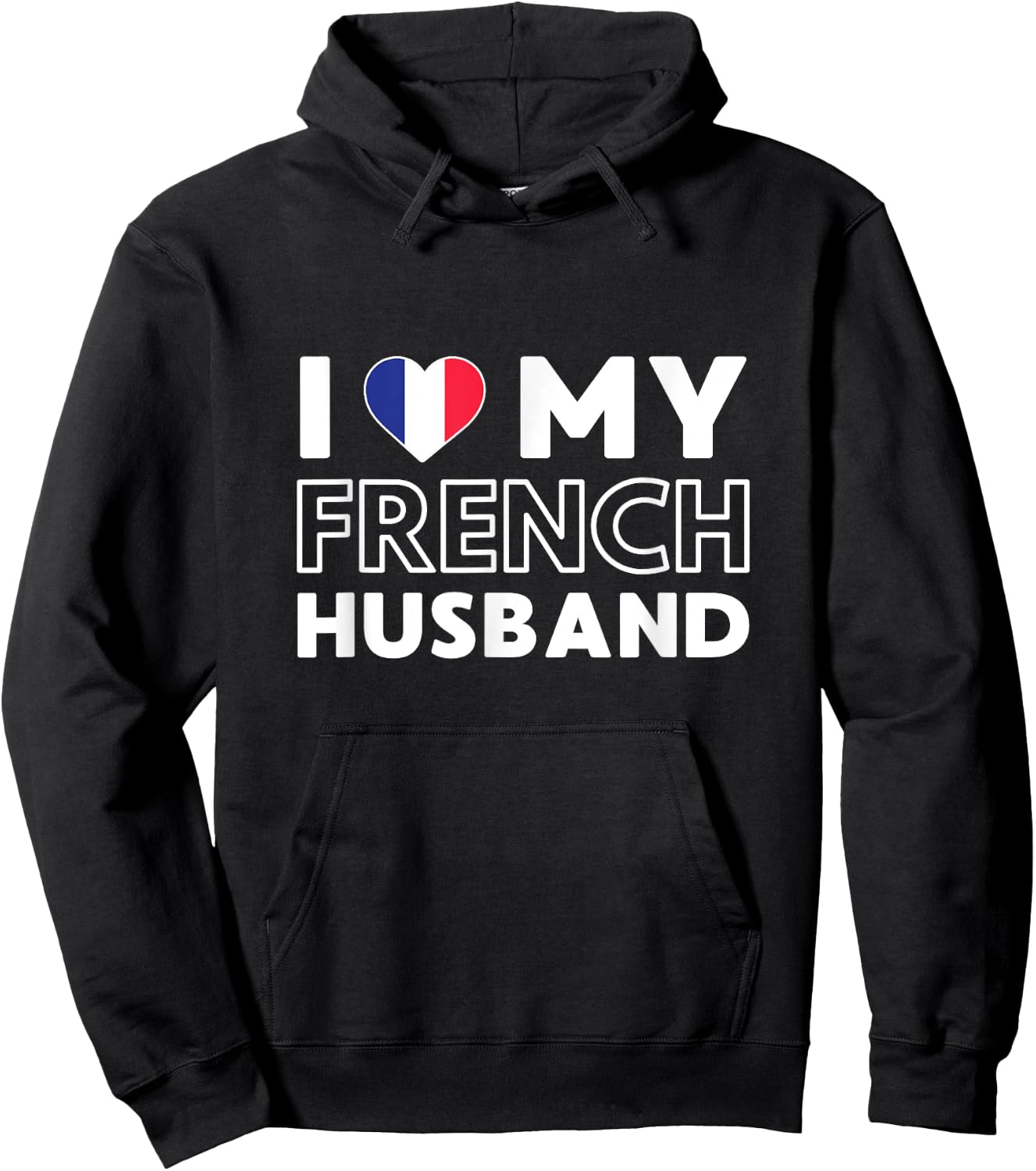 I Love My French Husband Husband French France Hoodie - Hoodie | Black