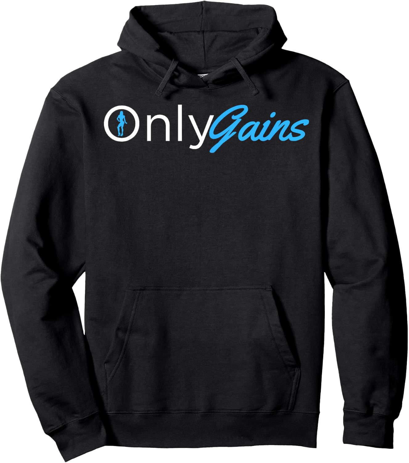 Only Gains - OnlyGains Funny Women's Fitness Bodybuilding Hoodie - Hoodie | Black