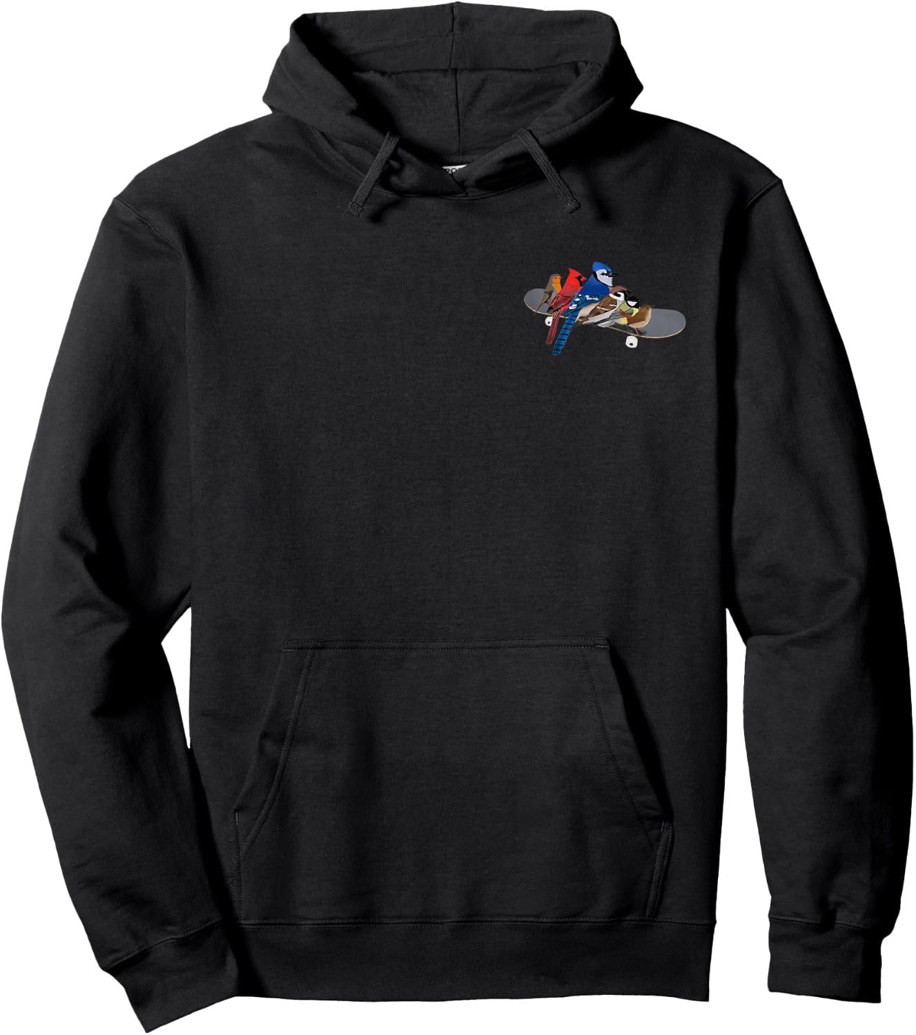 Blue Jay Cardinal Wren Birds Skateboard Animal Biologist Hoodie - Hoodie | Black