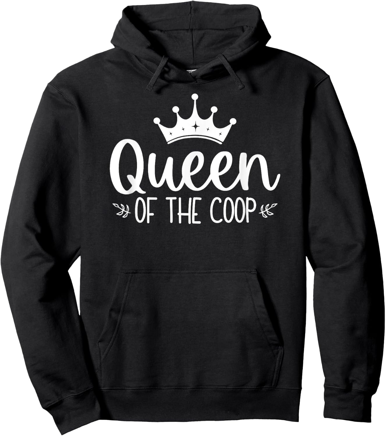Queen Of The Coop Funny Chicken Lady Farm Girl Hoodie - Hoodie | Black