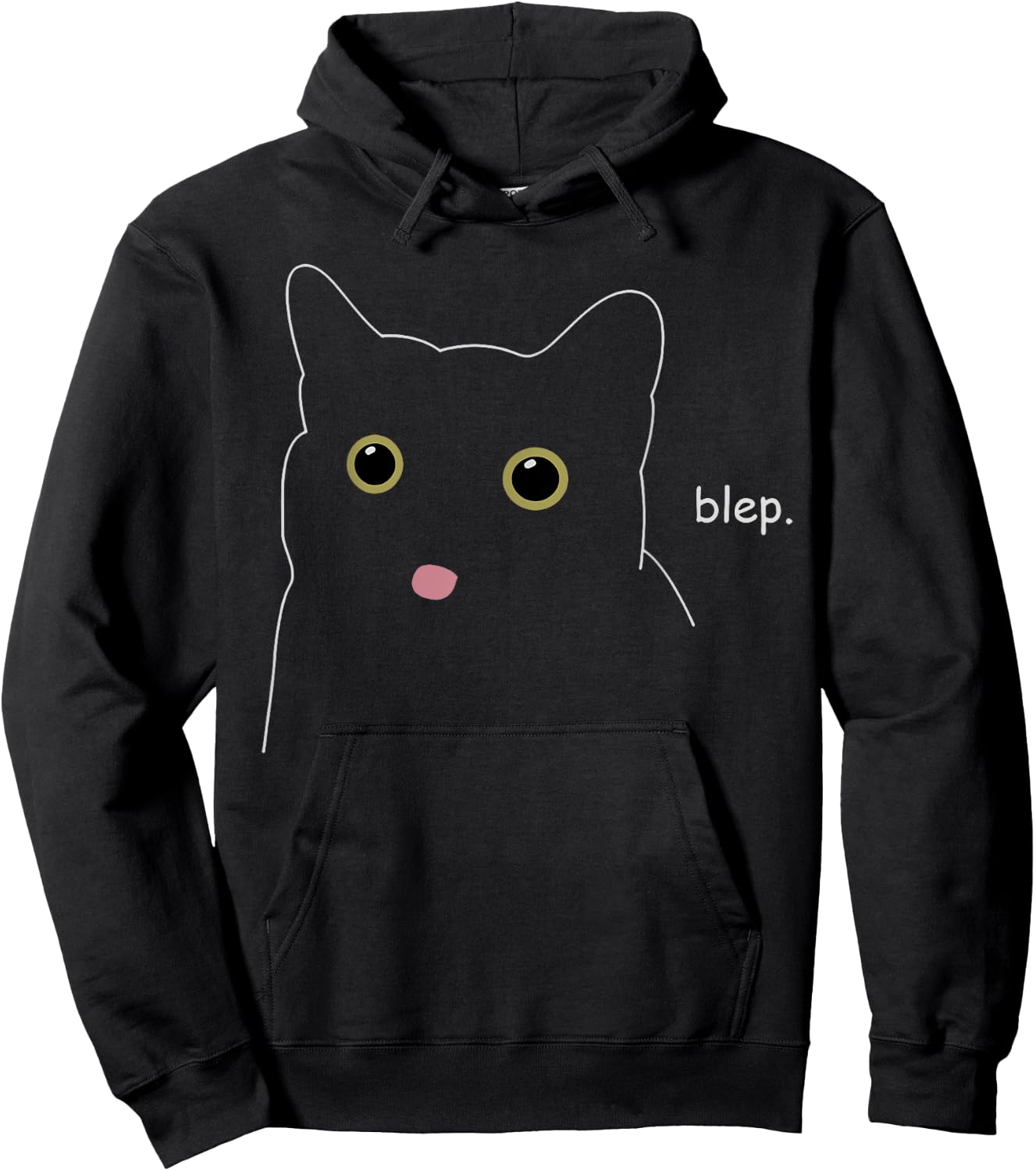 Cat Blep Men Women Hoodie - Hoodie | Black