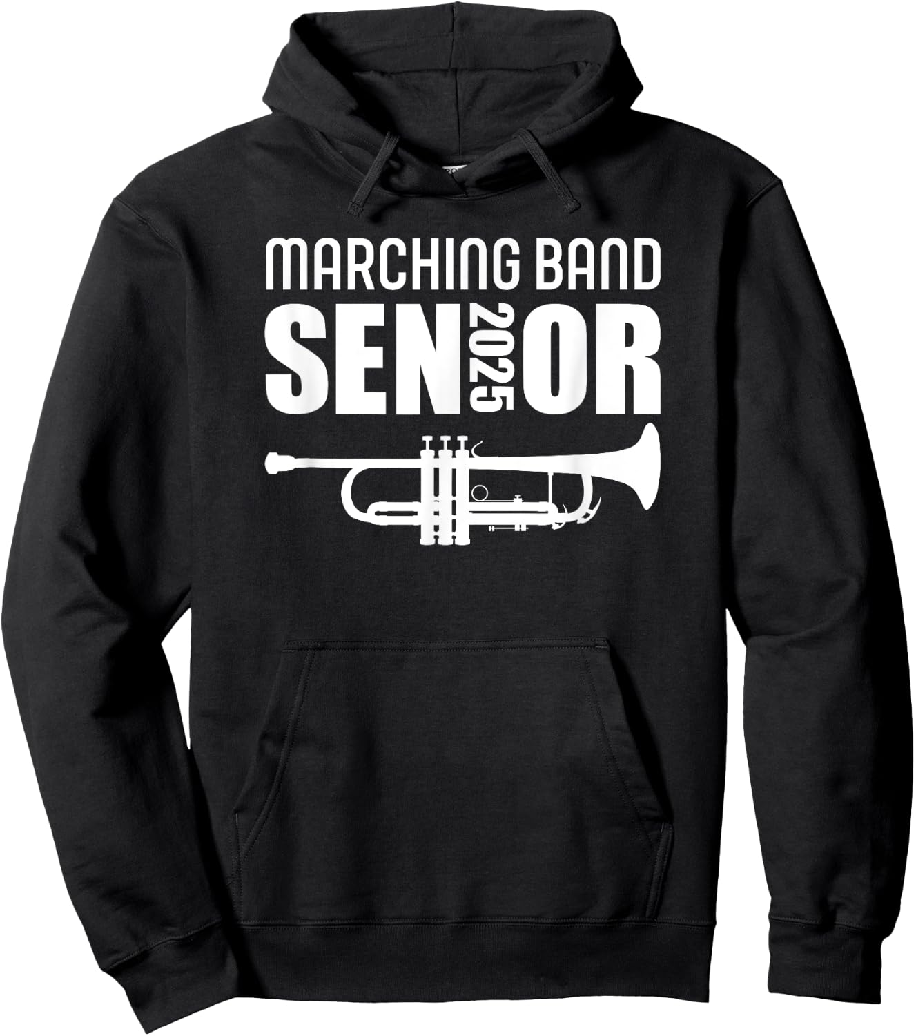 2025 Senior Trumpet Class of 2025 Marching Band Senior Hoodie - Hoodie | Black