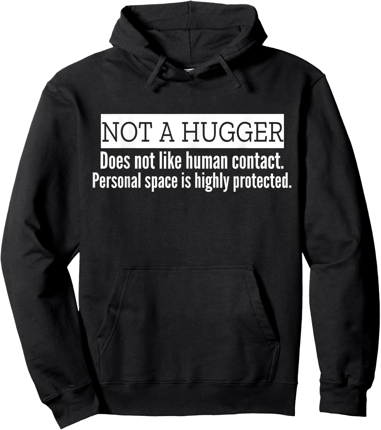 Not A Hugger Humor I'm Not A Hugger Definition Funny Saying Hoodie - Hoodie | Black