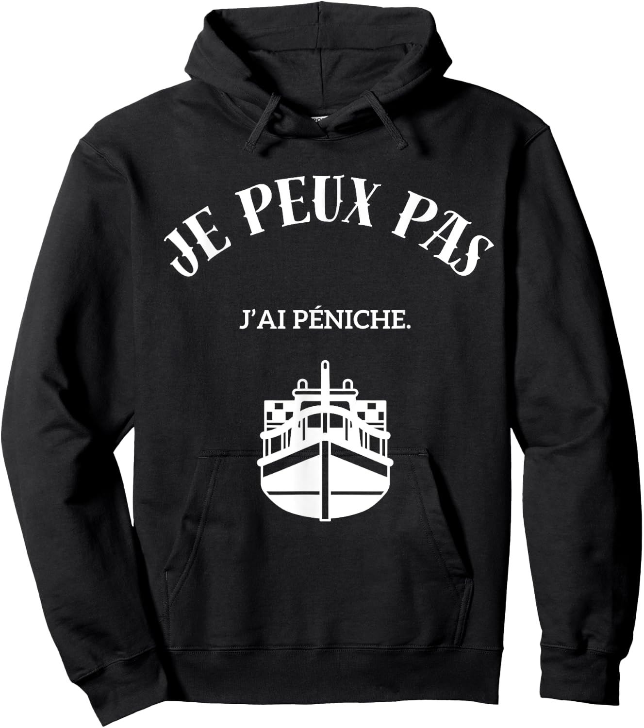 I can't, I have a barge. , Black, S Hoodie - Hoodie | Black