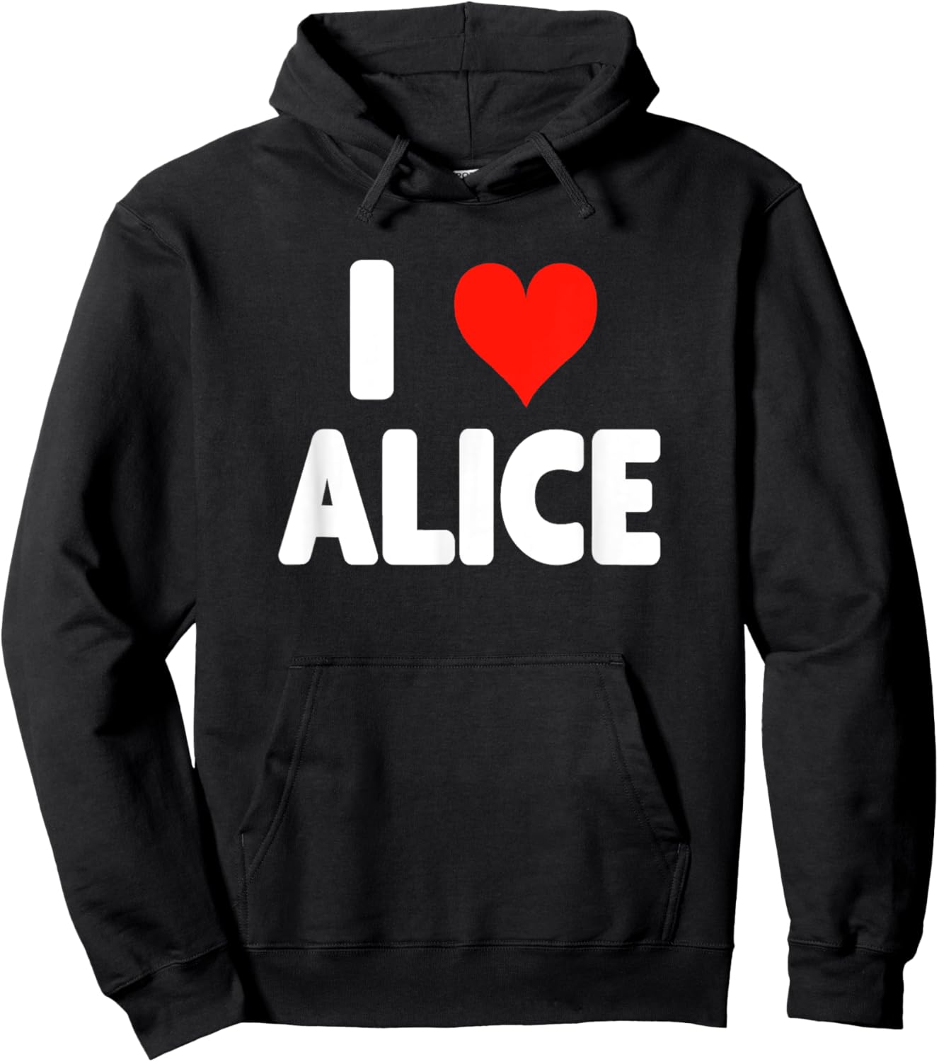 I Love Alice Heart Hoodie - Hoodie | Black