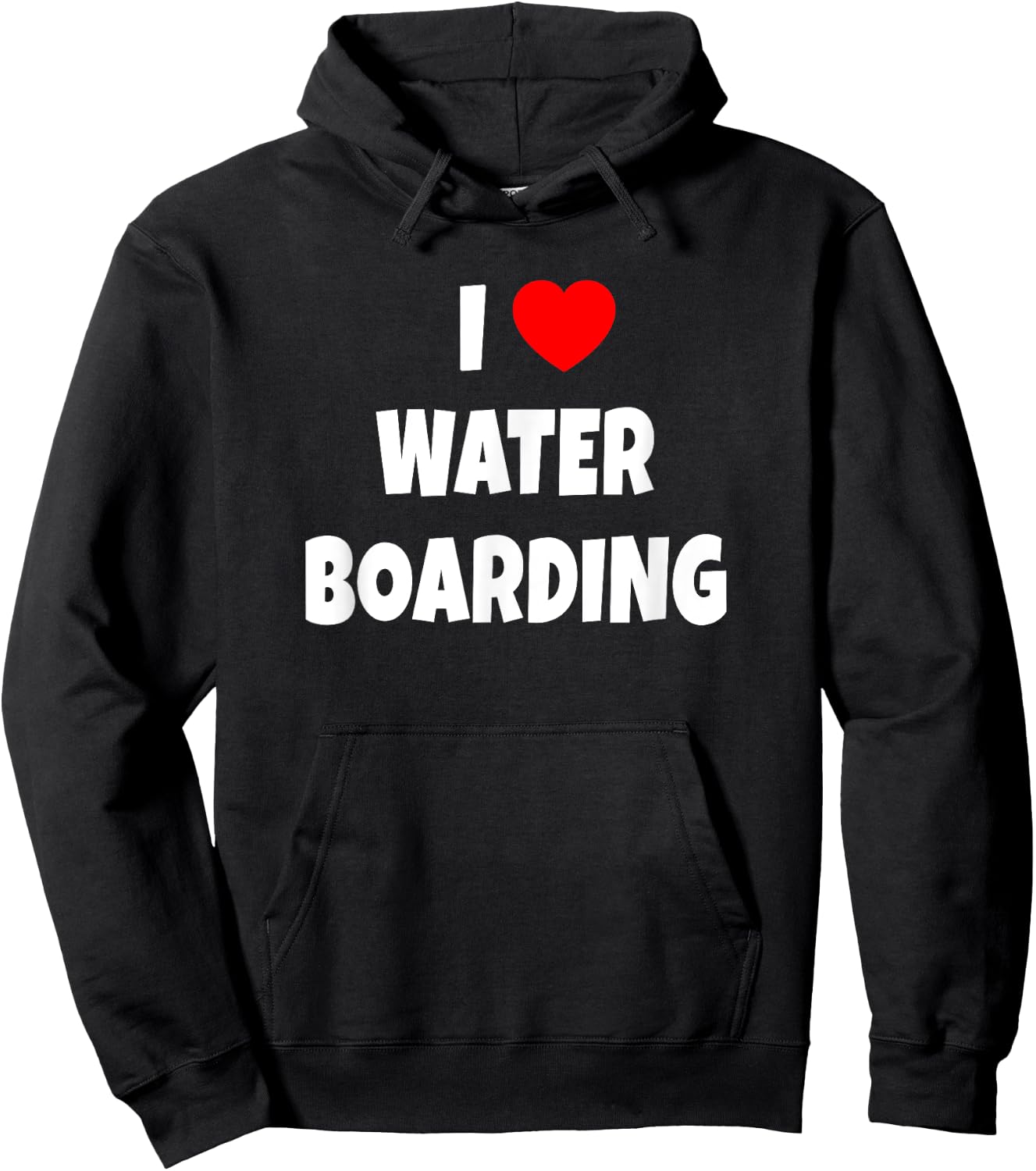 I Heart Waterboarding T Shirt Surfing Water Boarding Fan Hoodie - Hoodie | Black