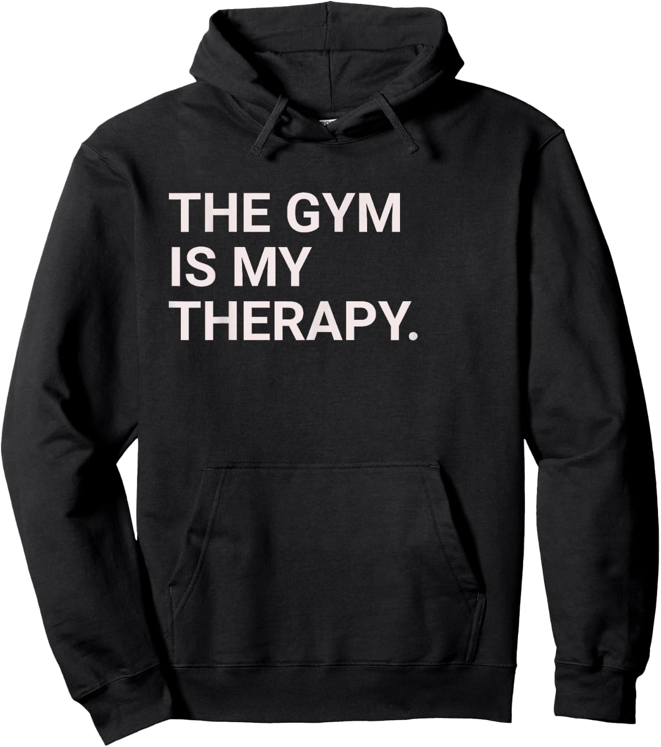 The Gym Is My Therapy, SWOLE Gym Hoodie - Hoodie | Black
