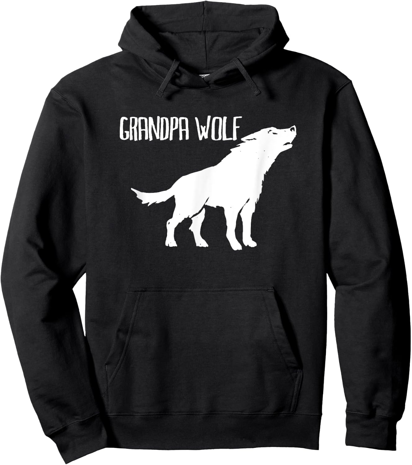 Grandpa Wolf Shirt, Matching Family, Halloween, Grandpa Gift Hoodie - Hoodie | Black