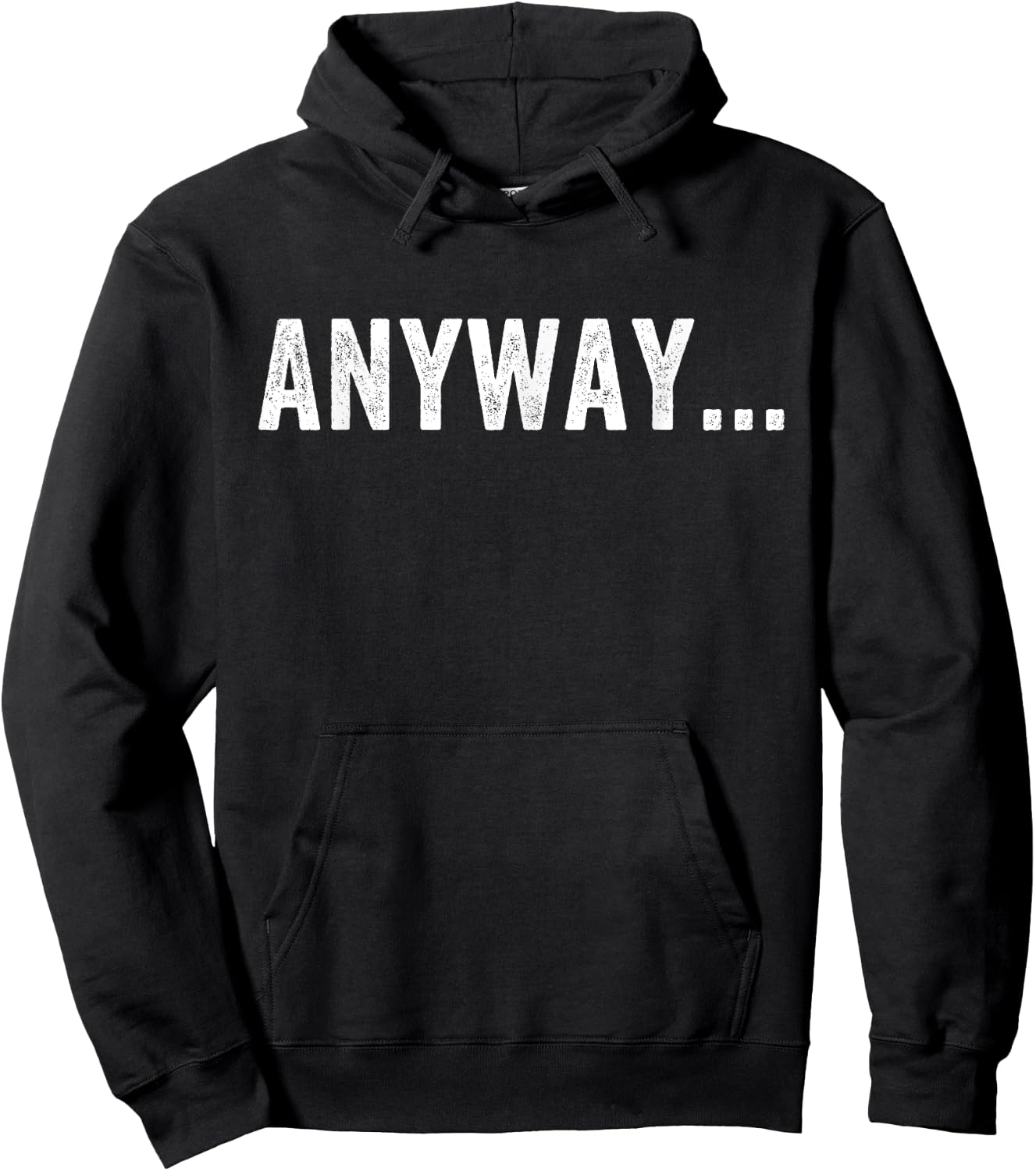 Anyway -Adults Black Classic Fit Modern Short Sleeve Hoodie - Hoodie | Black