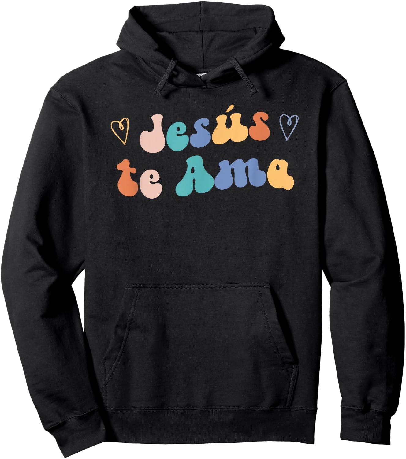 Jesus te Ama | Spanish Inspiring Loving Quote Hoodie - Hoodie | Black