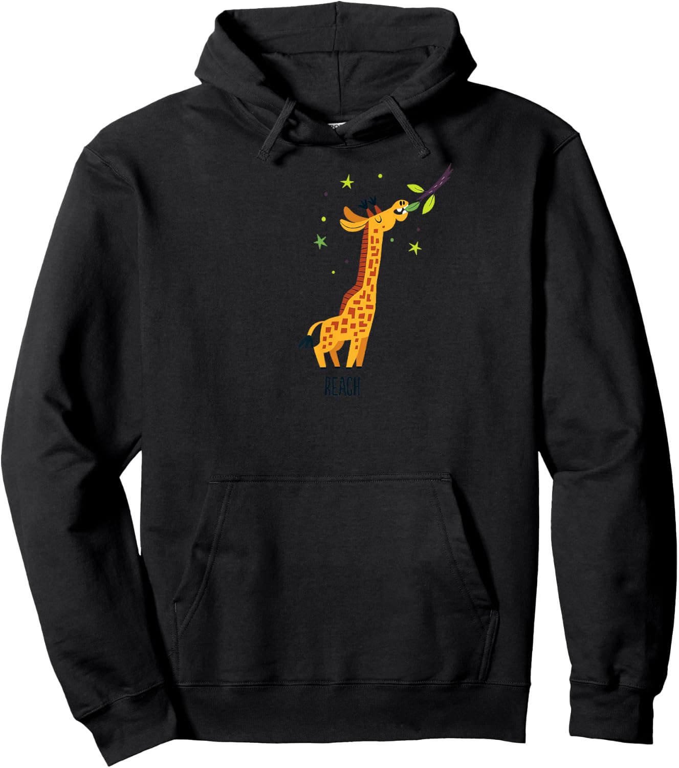 Giraffe Reach Hoodie - Hoodie | Black