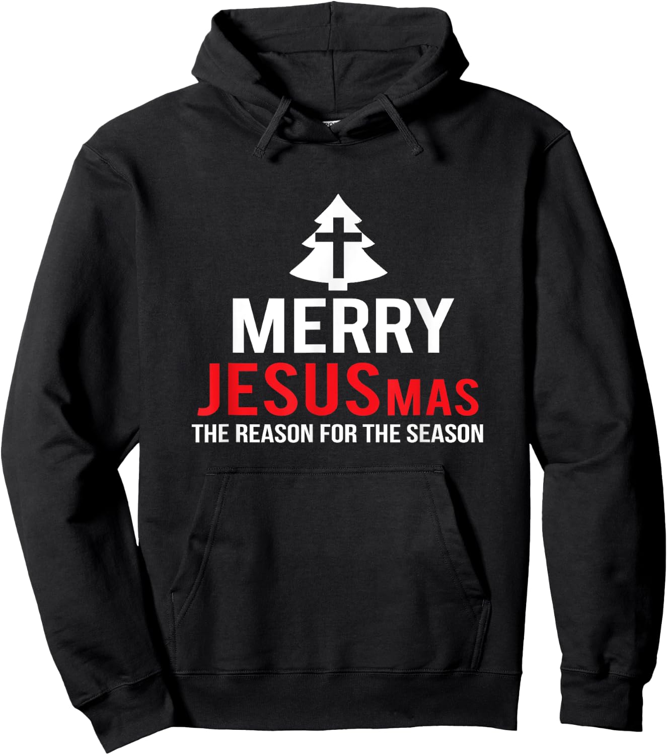 Merry JESUSmas THE reason for the season funny Christmas Hoodie - Hoodie | Black