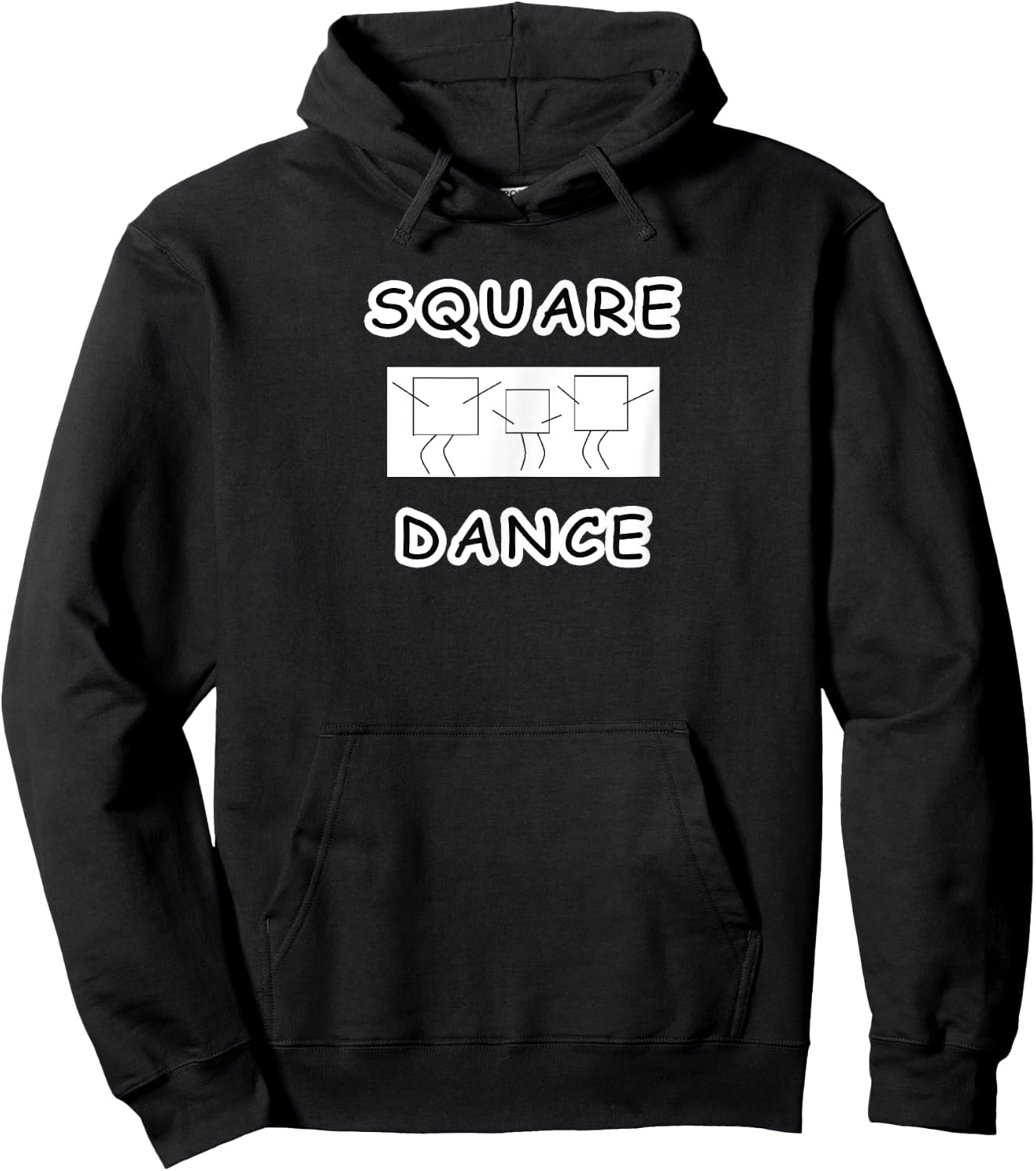 Square Dance With Dancing Squares Funny Hoodie - Hoodie | Black