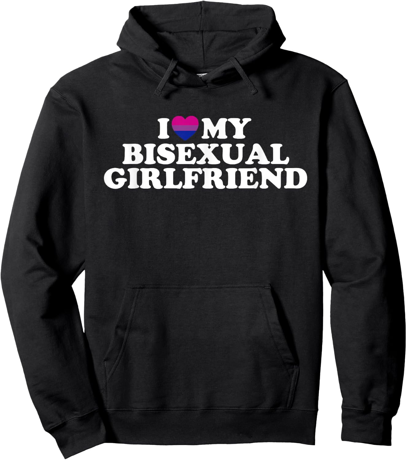 I Love My Bisexual Girlfriend Hoodie - Hoodie | Black