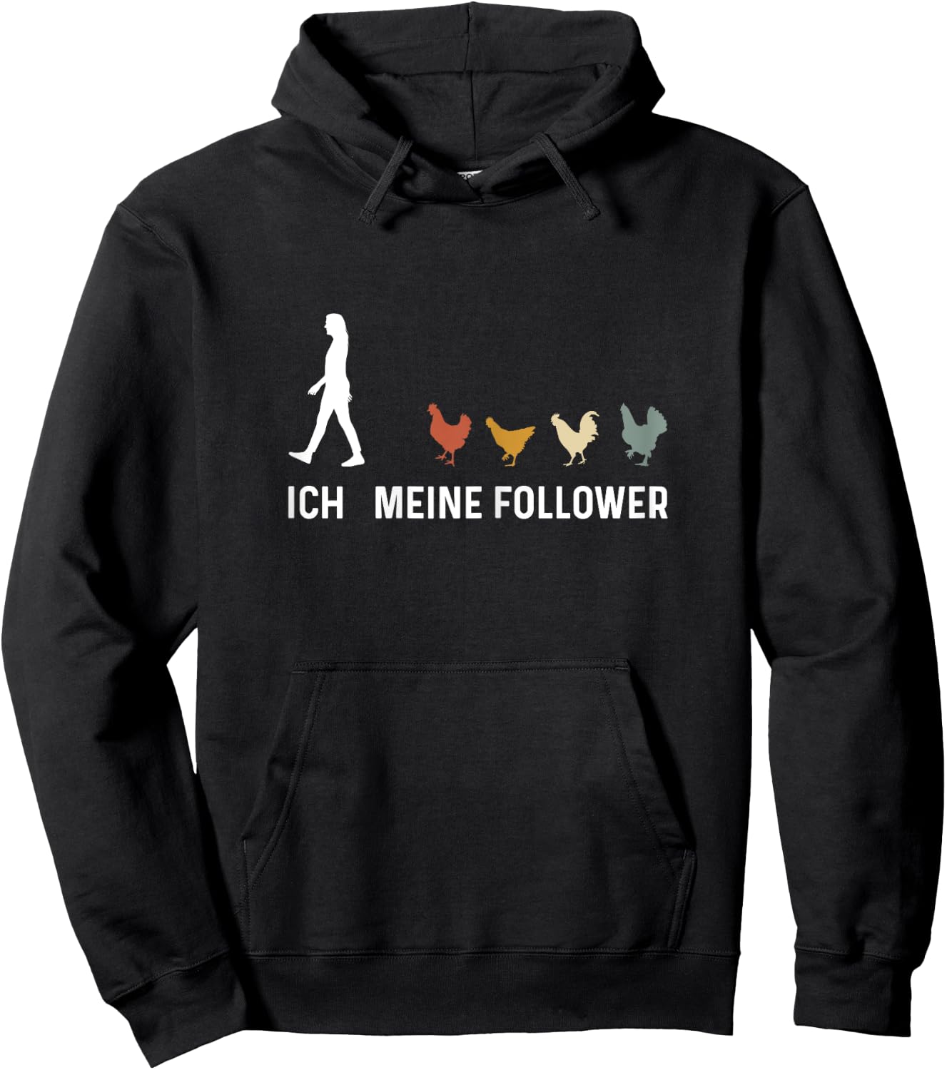Hühner Ich Meine Follower Huhn Bauer Landwirt Bauernhof Hoodie - Hoodie | Black