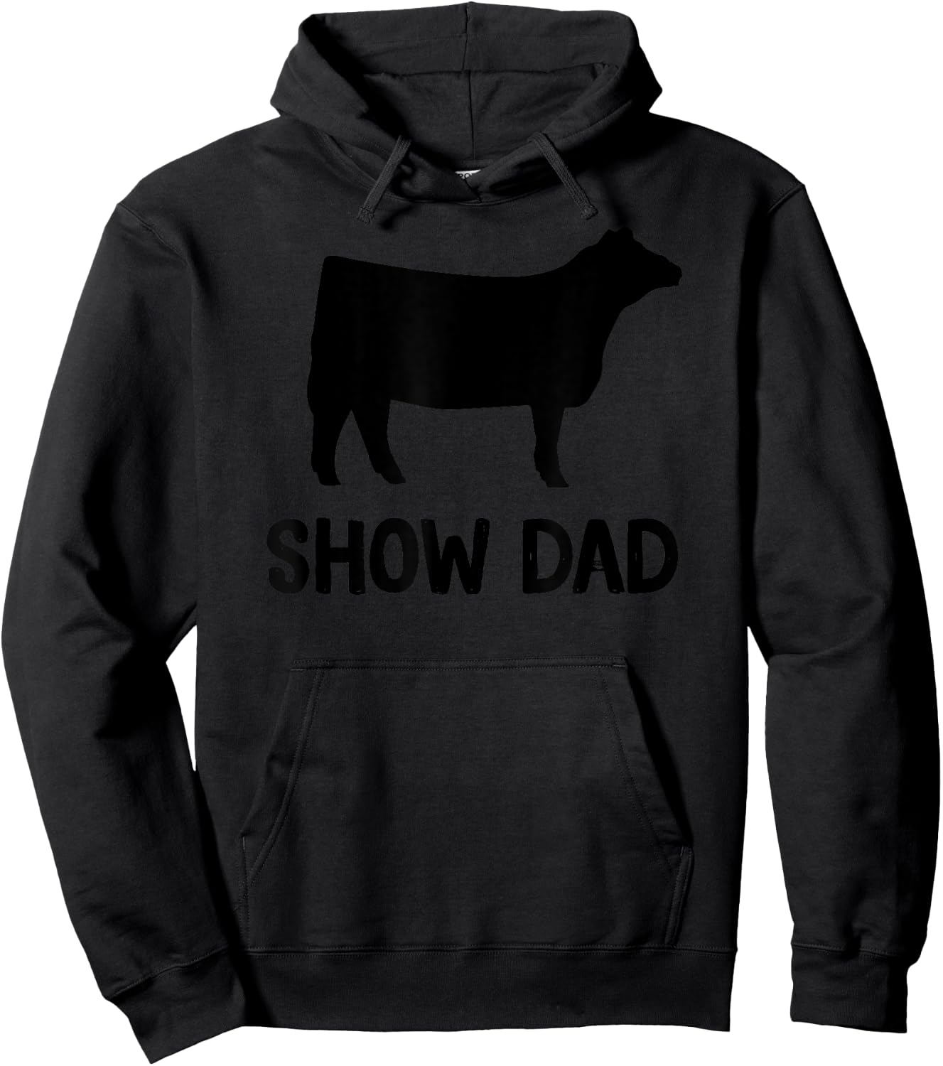 Cattle Show Dad Cow Show Dad Hoodie - Hoodie | Black