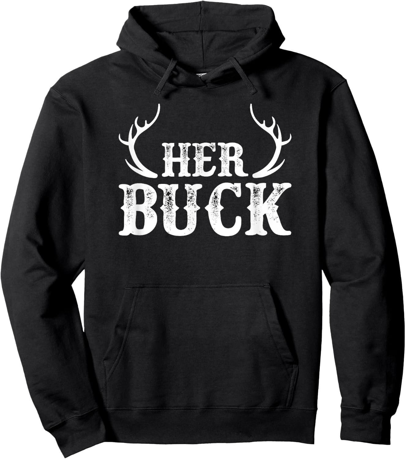Her Buck Shirt - Her Buck His Doe Hoodie - Hoodie | Black
