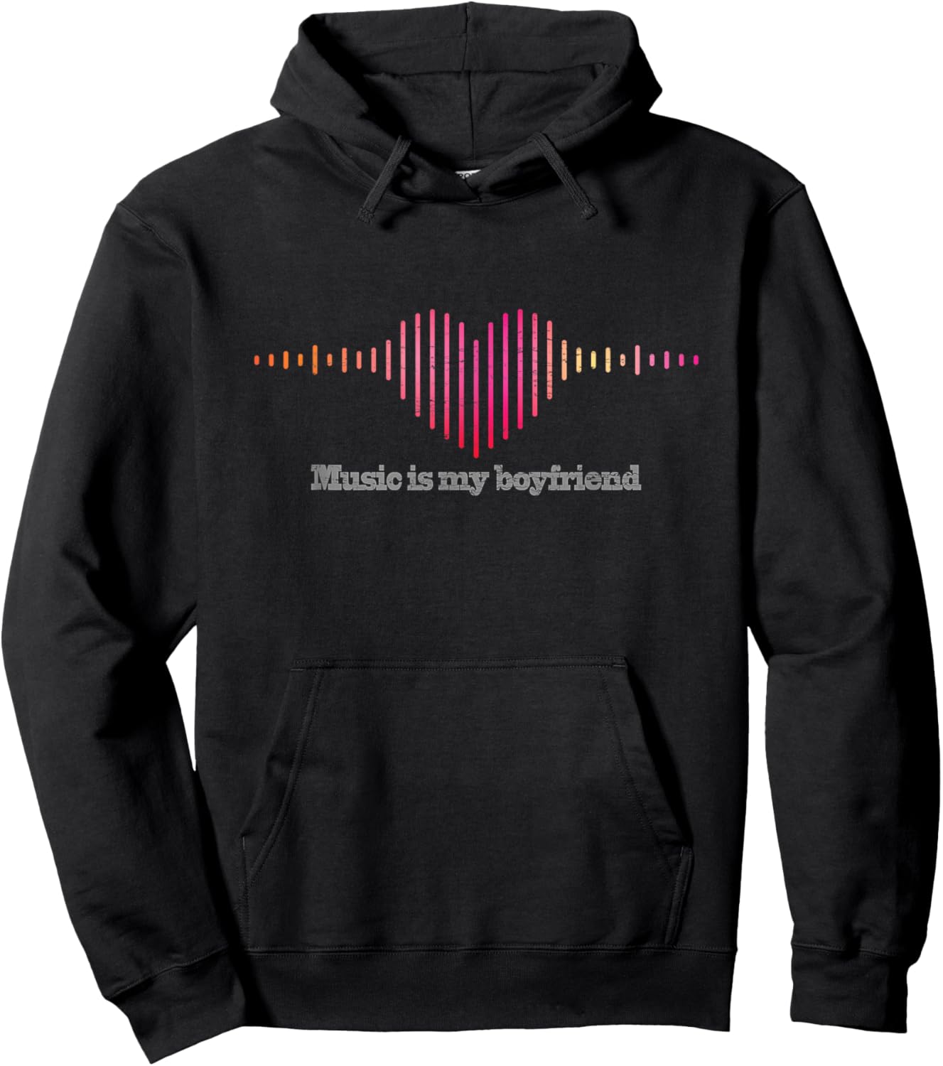 Music is my Boyfriend Girl Empowerment Hoodie - Hoodie | Black