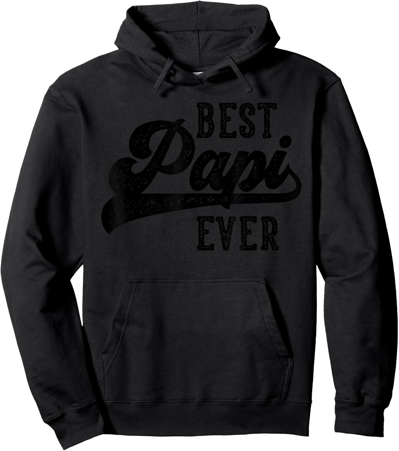 Papi Gifts From Grandkids Best Papi Ever Father's Day Hoodie - Hoodie | Black
