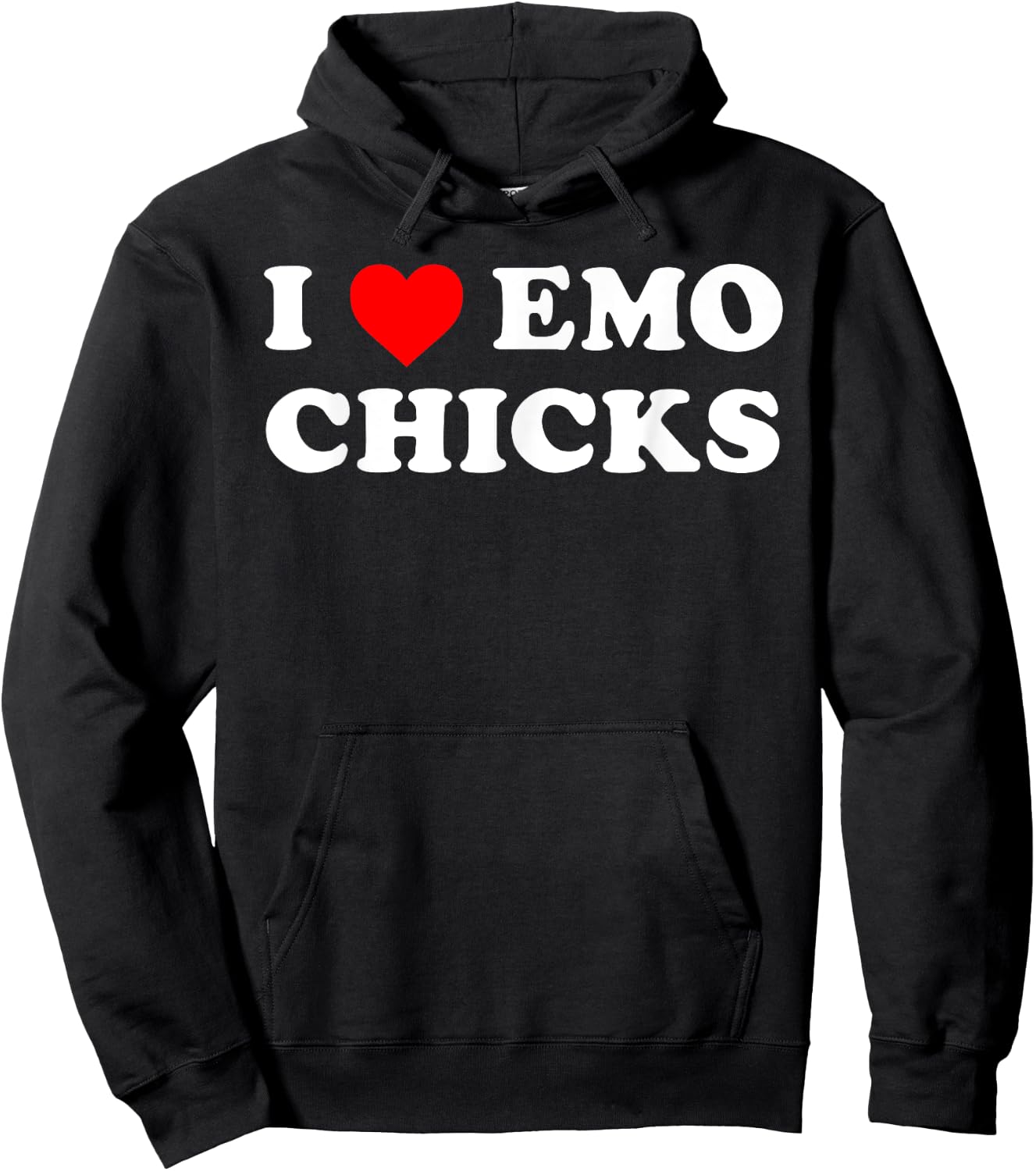 I Love Emo Chicks Funny Hot Preference Attraction Hoodie - Hoodie | Black