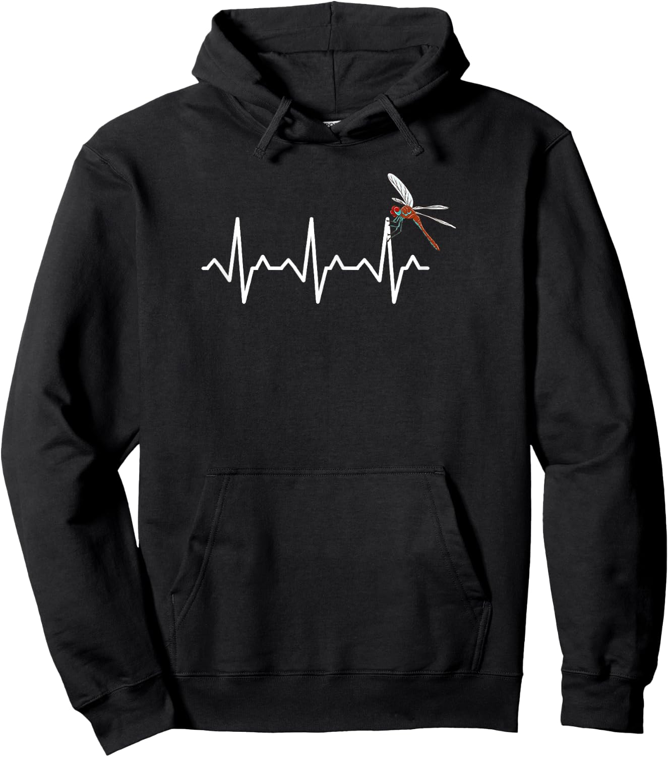 Dragonfly Heartbeat Hoodie - Hoodie | Black