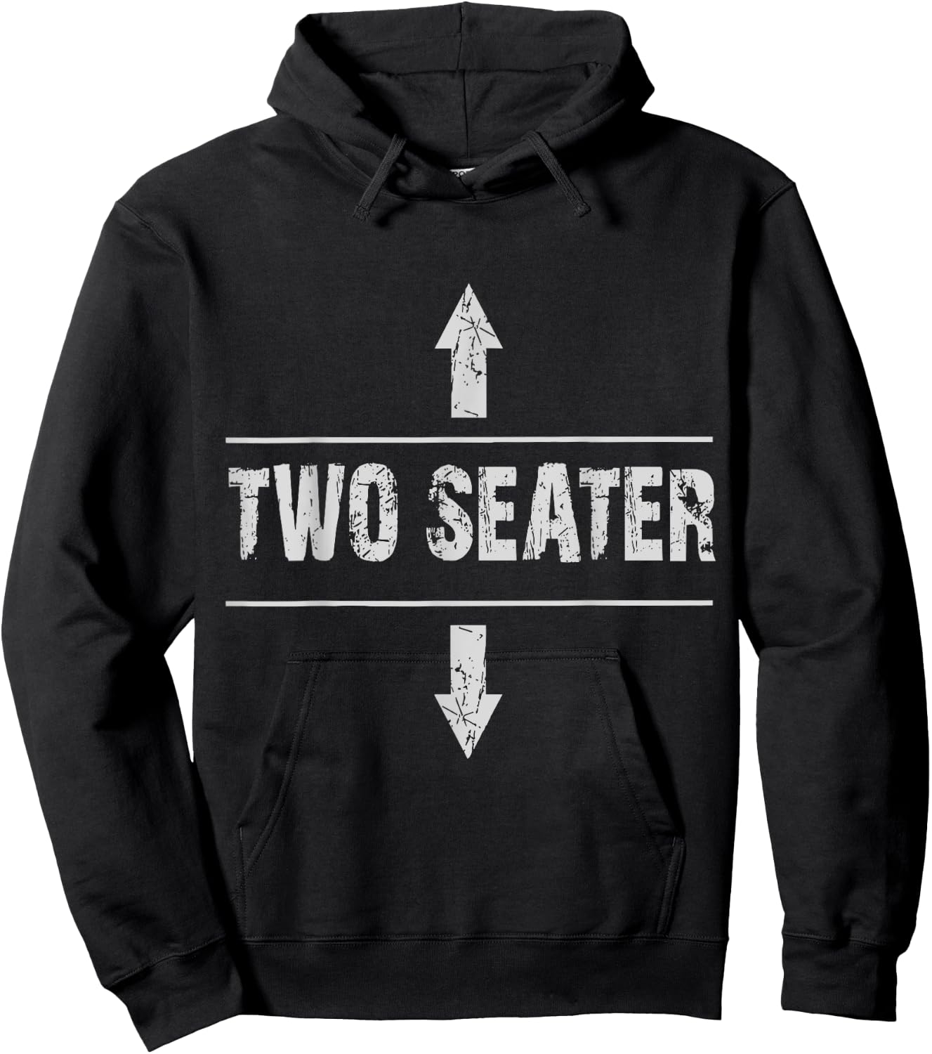 Two seater with funny saying 2 seater 2 seater , Black, S Hoodie - Hoodie | Black