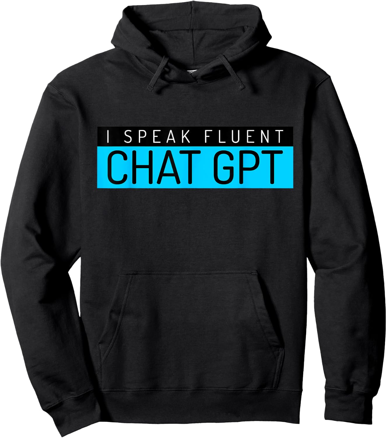 Funny Father's Day Nerd Gift Man Chat GPT Joke Gym Gift Hoodie - Hoodie | Black