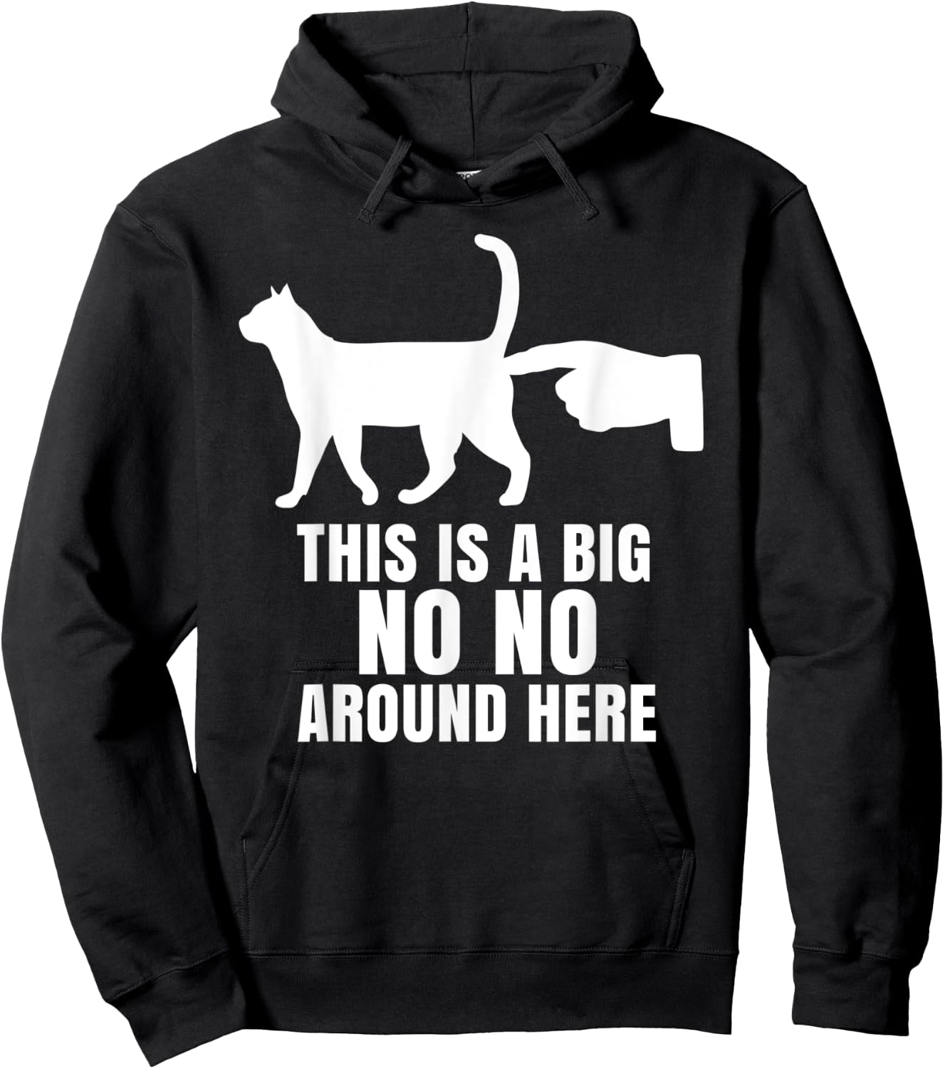 This Is A Big No-No Around Here Funny Cat Women Hoodie - Hoodie | Black
