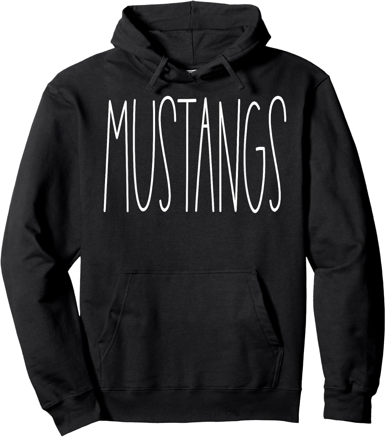 Mustangs School Spirit Team Mascot Teacher Gift Women Hoodie - Hoodie | Black