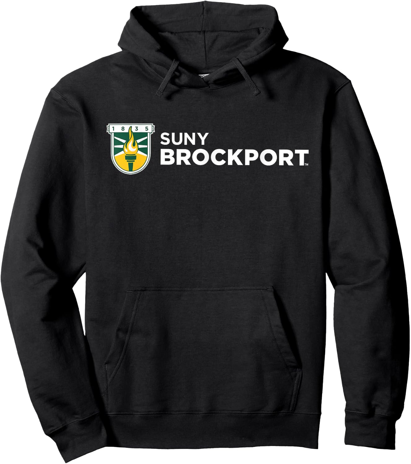 SUNY Brockport Golden Eagles Institutional Shield Logo Hoodie - Hoodie | Black