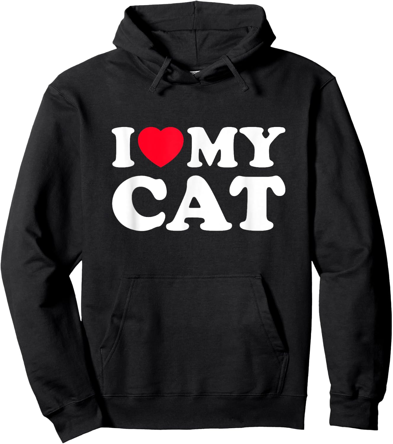 I Love My Cat Hoodie - Hoodie | Black