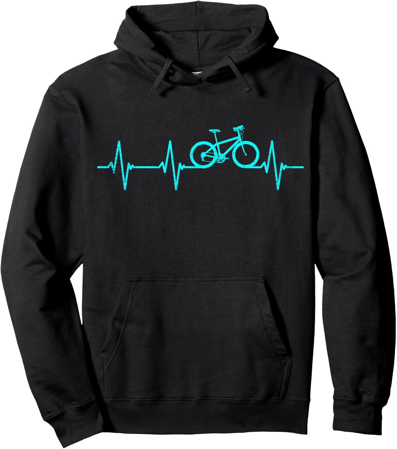 Mountain Bike Heartbeat Cycling Cool Bike Hoodie - Hoodie | Black