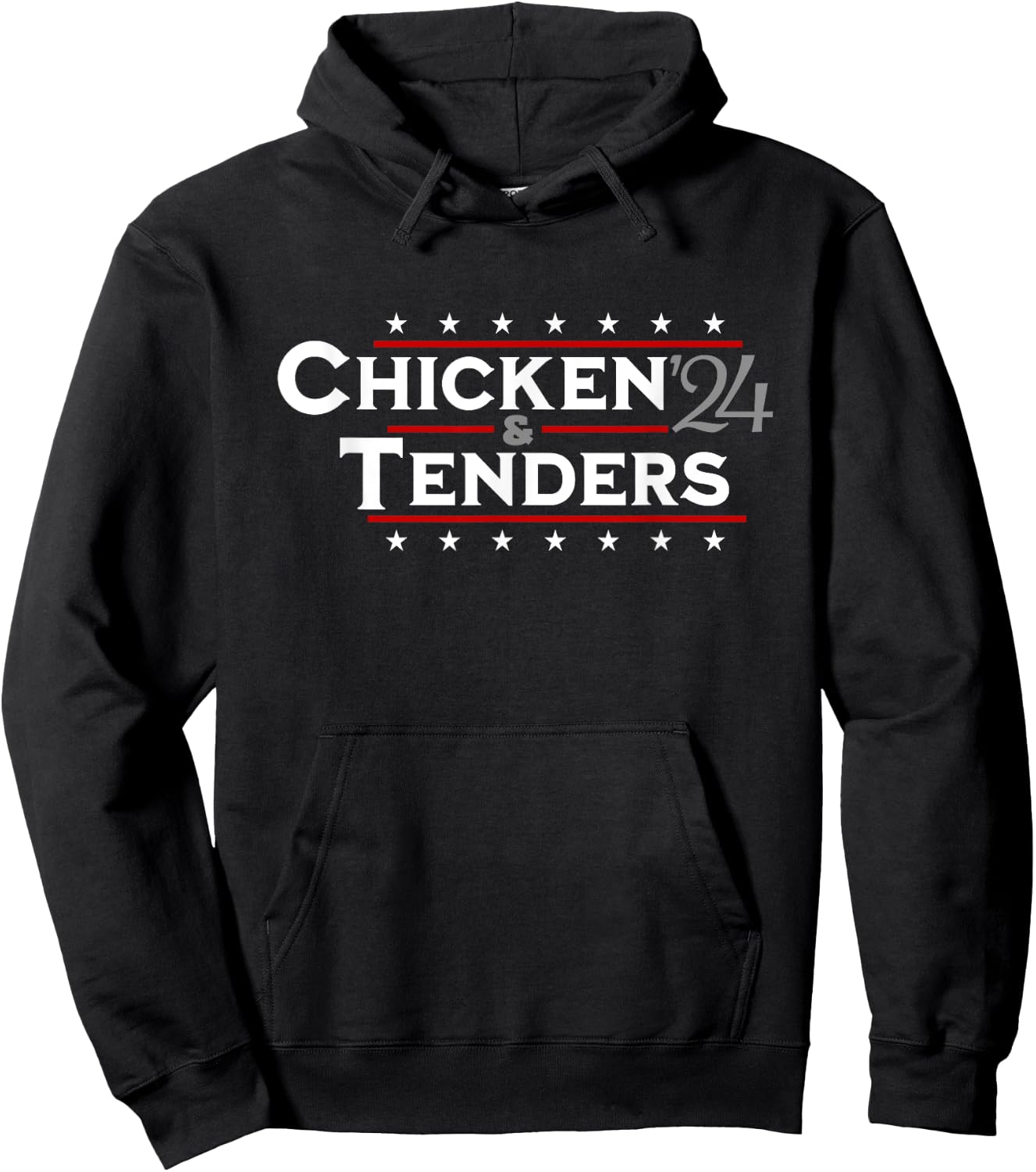 Chicken Tenders Men Women Vote Funny Political 2024 Election Hoodie - Hoodie | Black