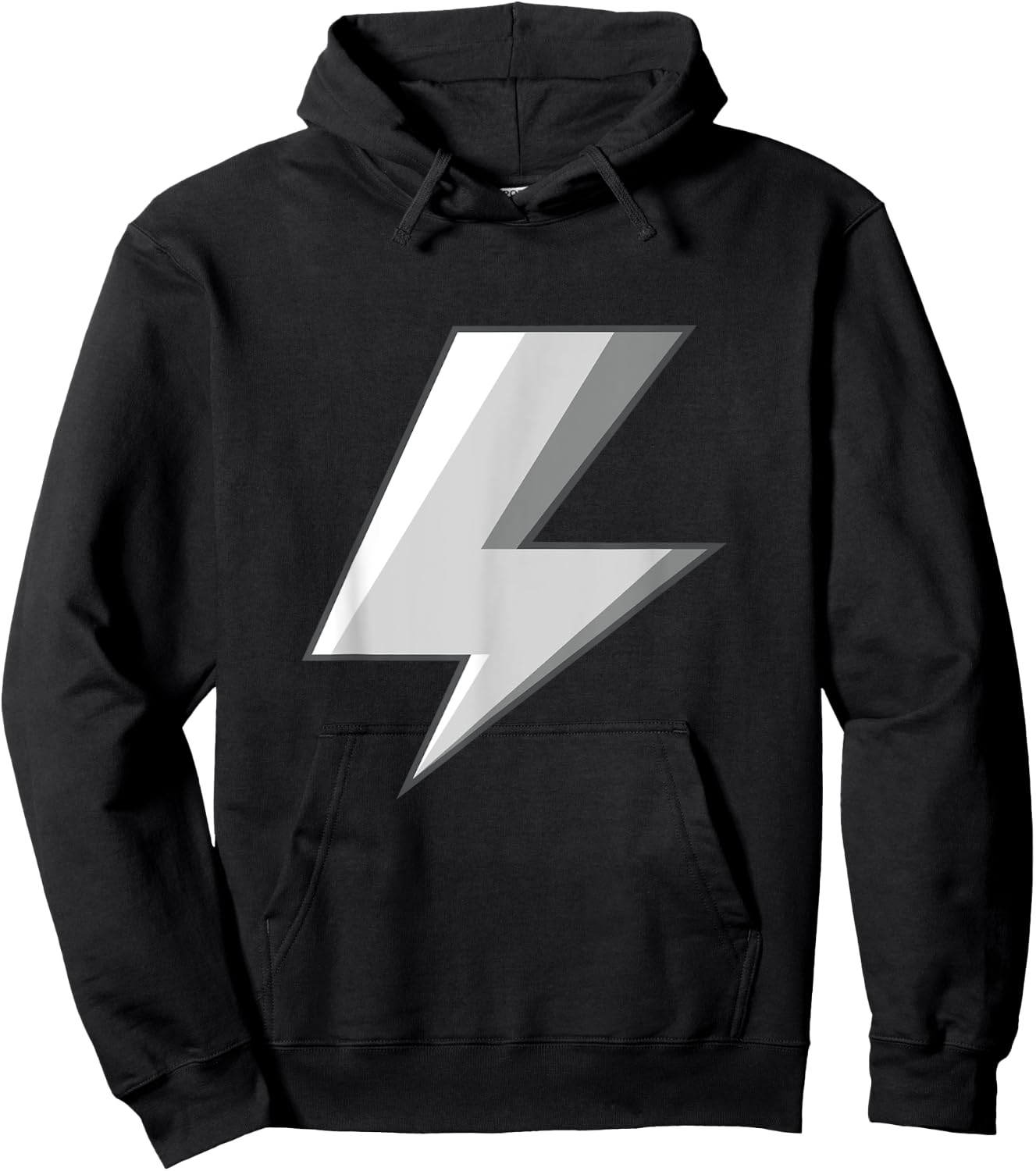 Lightning Bolt White Grey Easy Halloween Costume Hoodie - Hoodie | Black