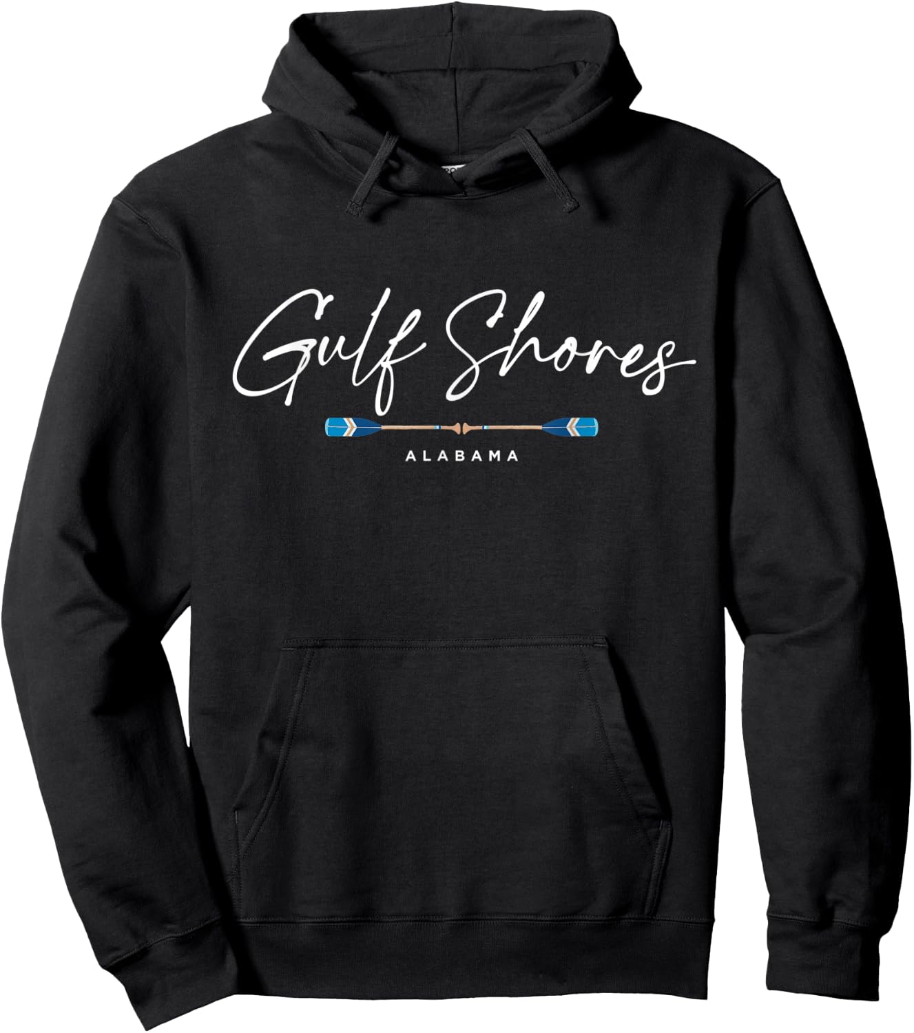 Gulf Shores Alabama Oars Graphic Hoodie - Hoodie | Black