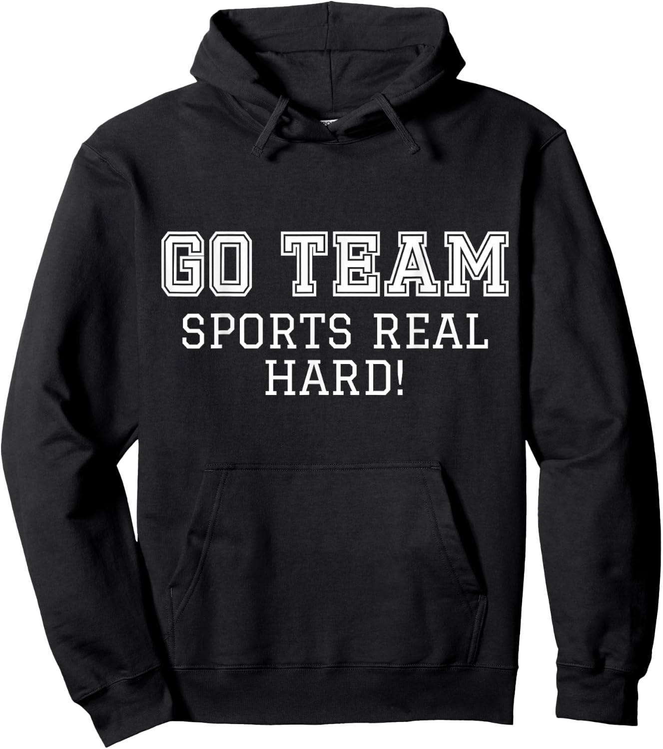 Sports Fan "Go Team" Funny Game Cheer Hoodie - Hoodie | Black