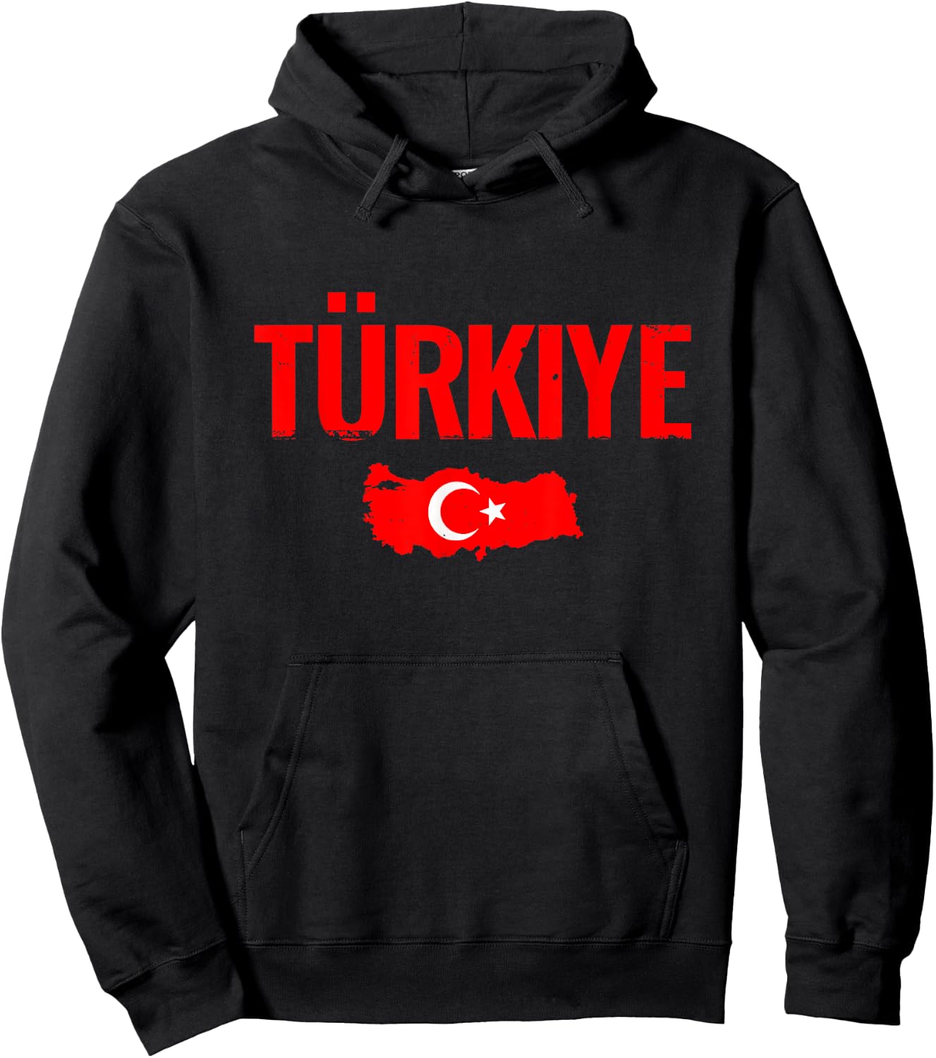 Türkiye Map Vintage Turkey Turkish Flag , Black, S Hoodie - Hoodie | Black