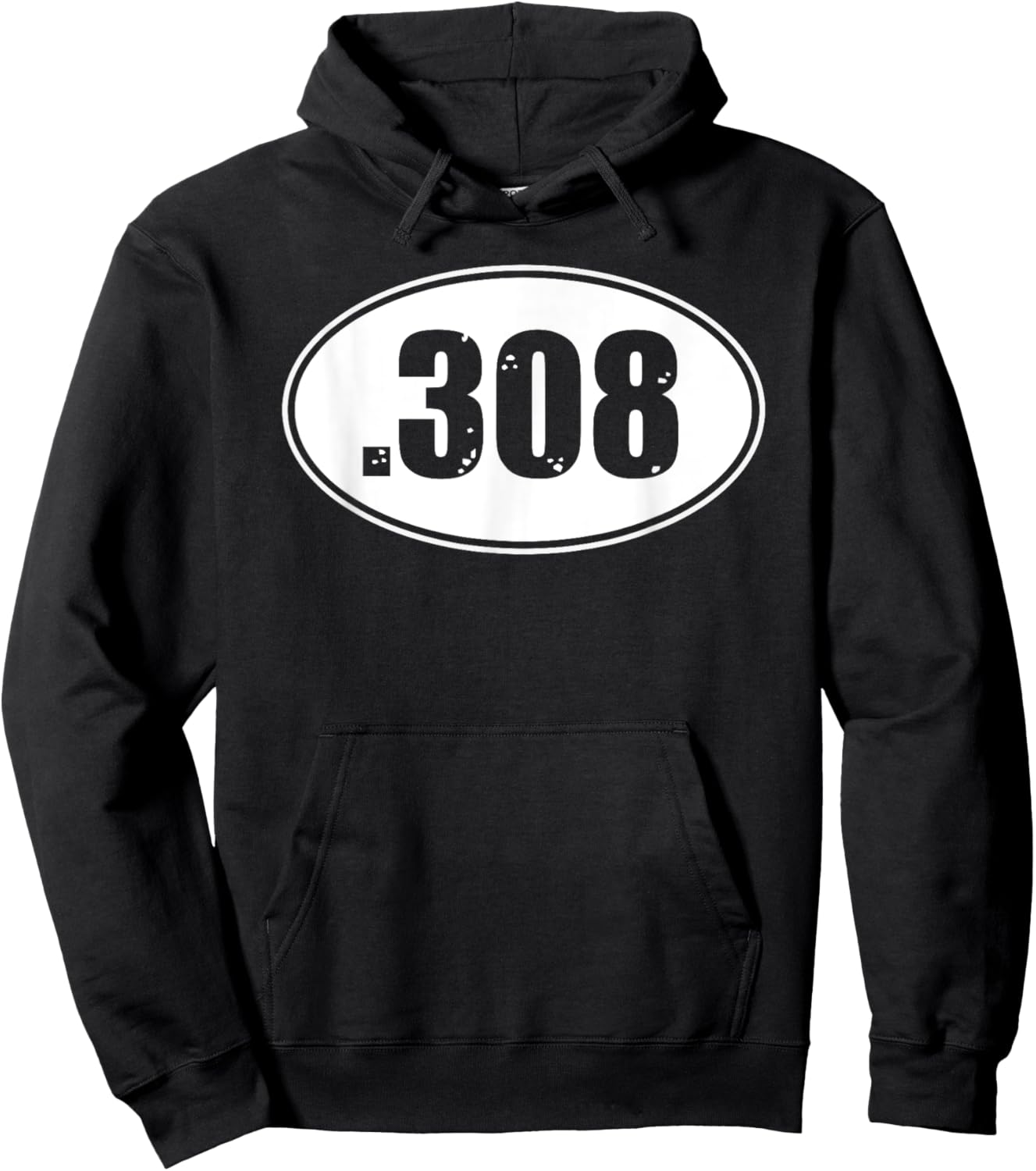 .308 PISTOL RIFLE 308 GUN SHIRT, Ammo Round Size Hoodie - Hoodie | Black