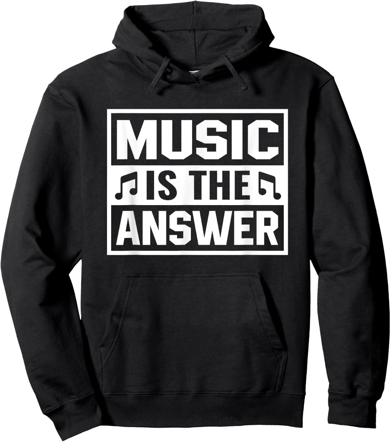 Music is The Answer Inspirierendes Musikdesign Hoodie - Hoodie | Black