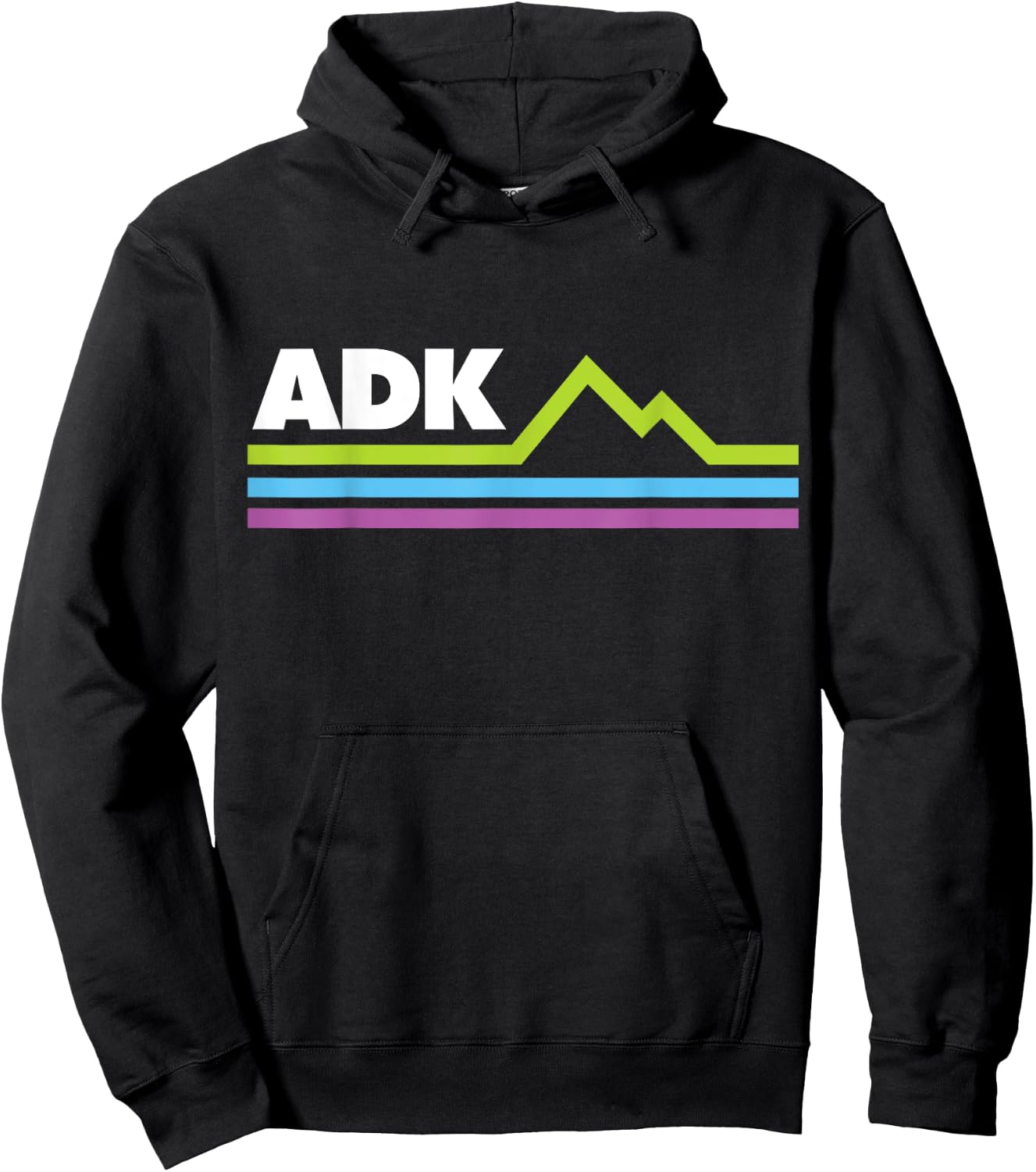 ADK Adirondacks Mountains Shirt Hoodie - Hoodie | Black