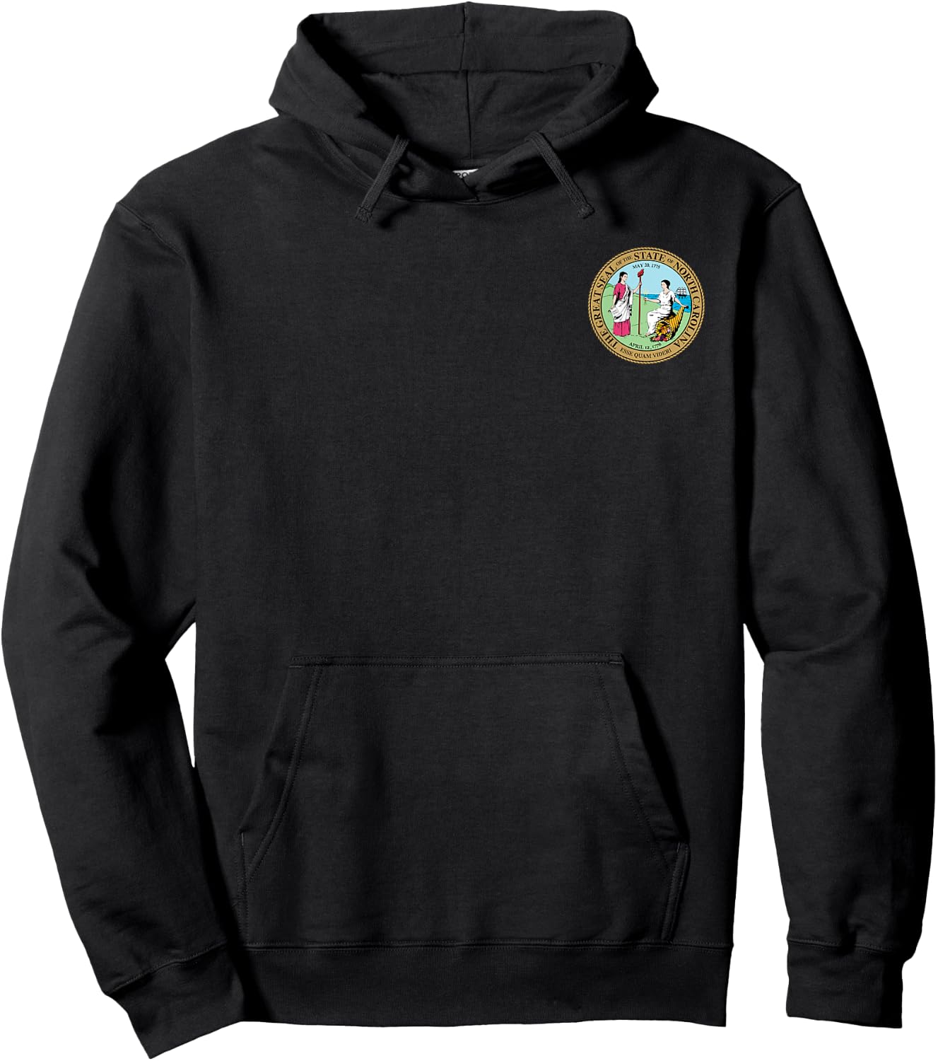 North Carolina State Seal Flag Hoodie - Hoodie | Black