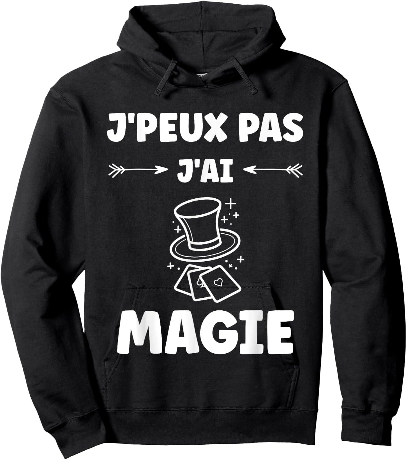 Humour Magicien minimalist magique j'peux pas j'ai Magie , Black, S Hoodie - Hoodie | Black