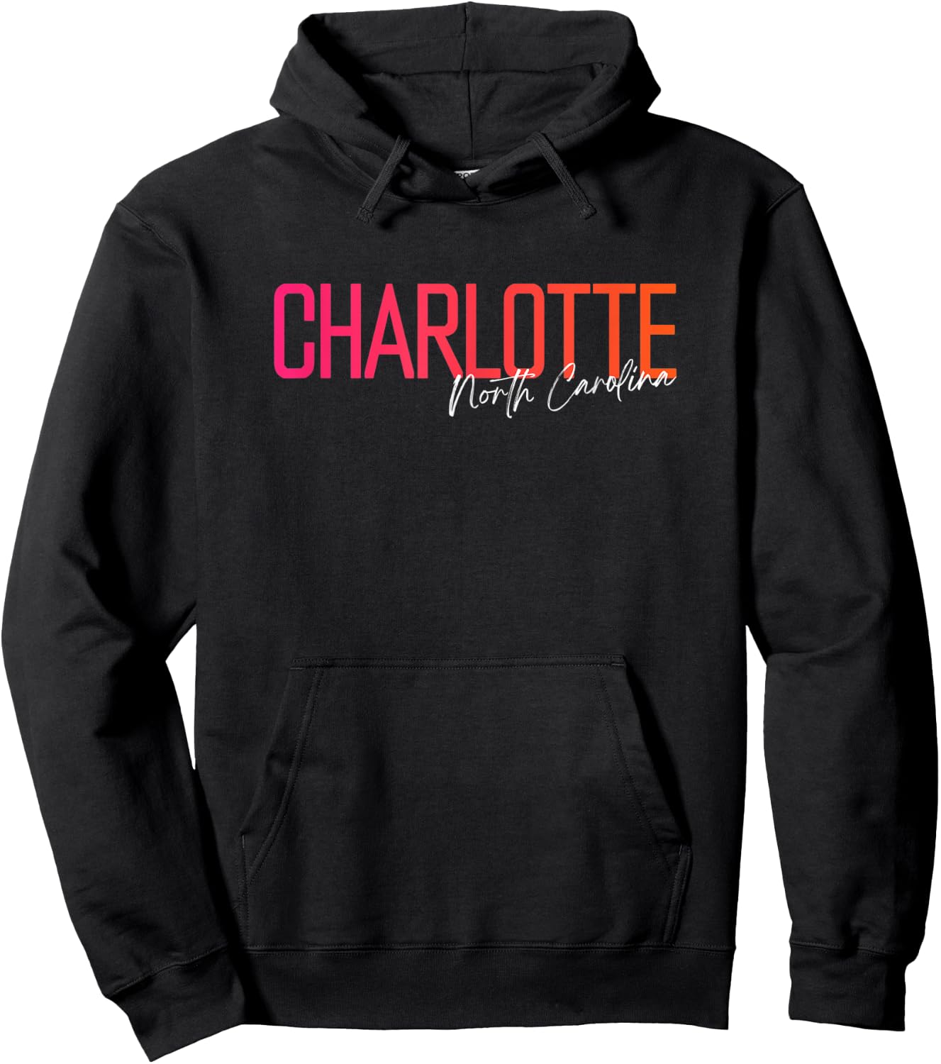 Charlotte North Carolina Souvenir North Carolina Charlotte Hoodie - Hoodie | Black