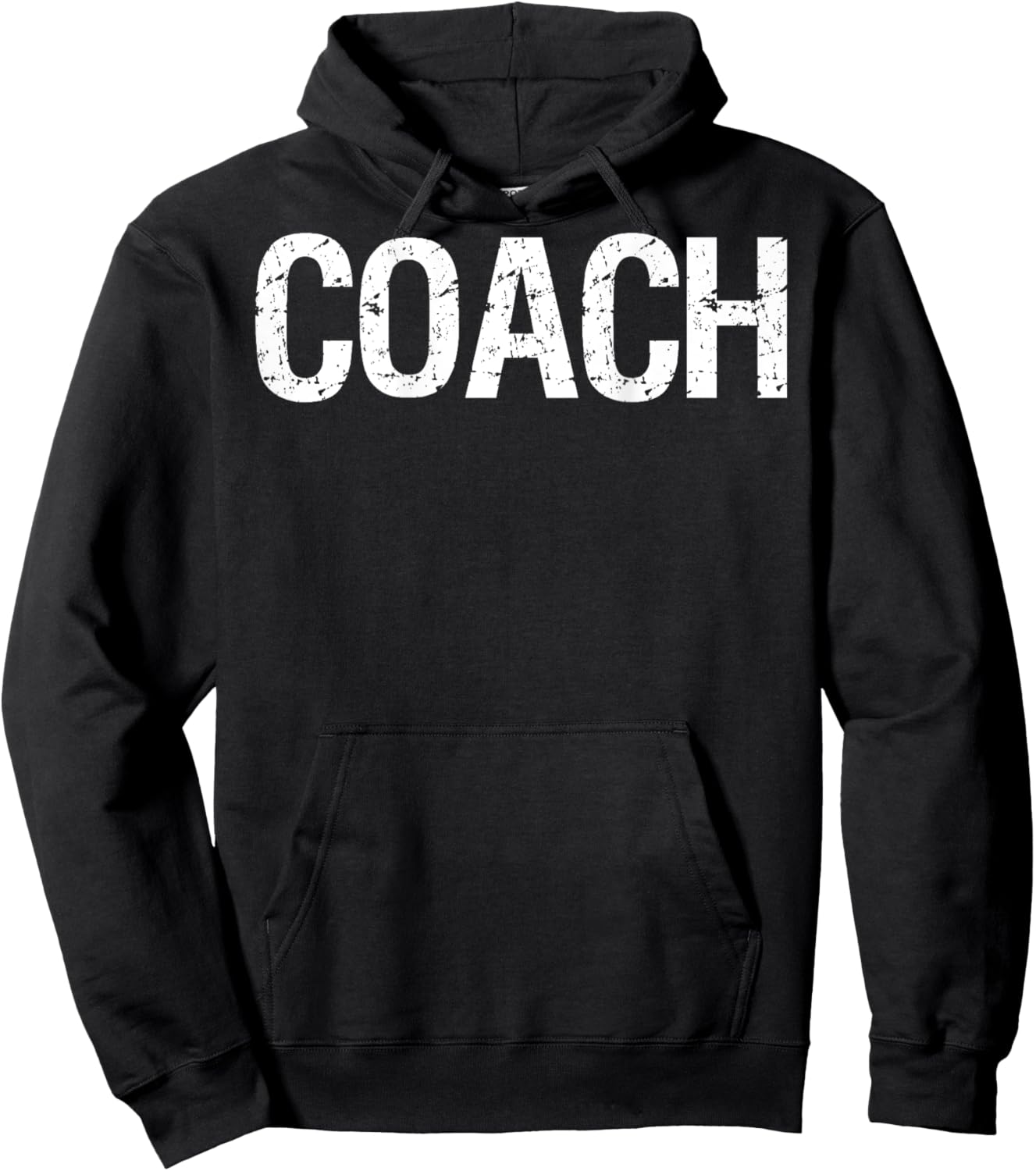 Coach on Back for Coaches Soccer Baseball Football Hoodie - Hoodie | Black