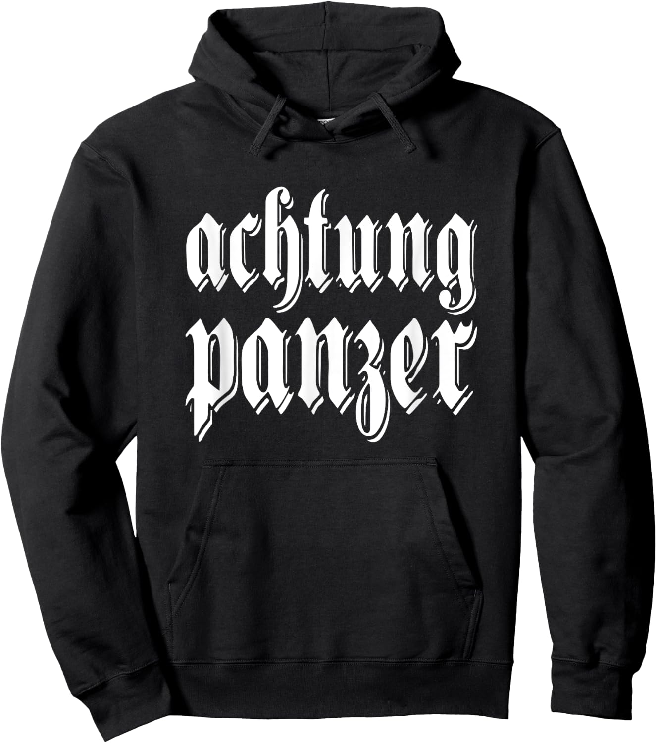 Achtung Panzer Deutschland German quote Germany Military Hoodie - Hoodie | Black