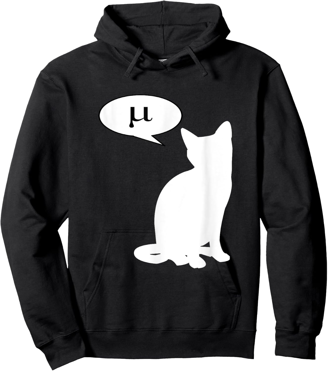 Mu Cat - Greek Letter Mew Meow Miu Hoodie - Hoodie | Black