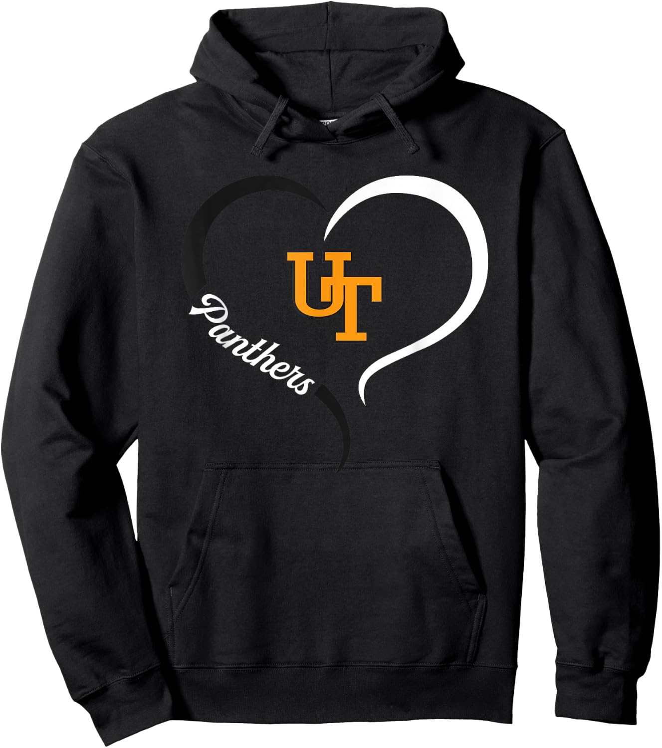 United Township Panthers Logo Half Heart Slogan HS Hoodie - Hoodie | Black