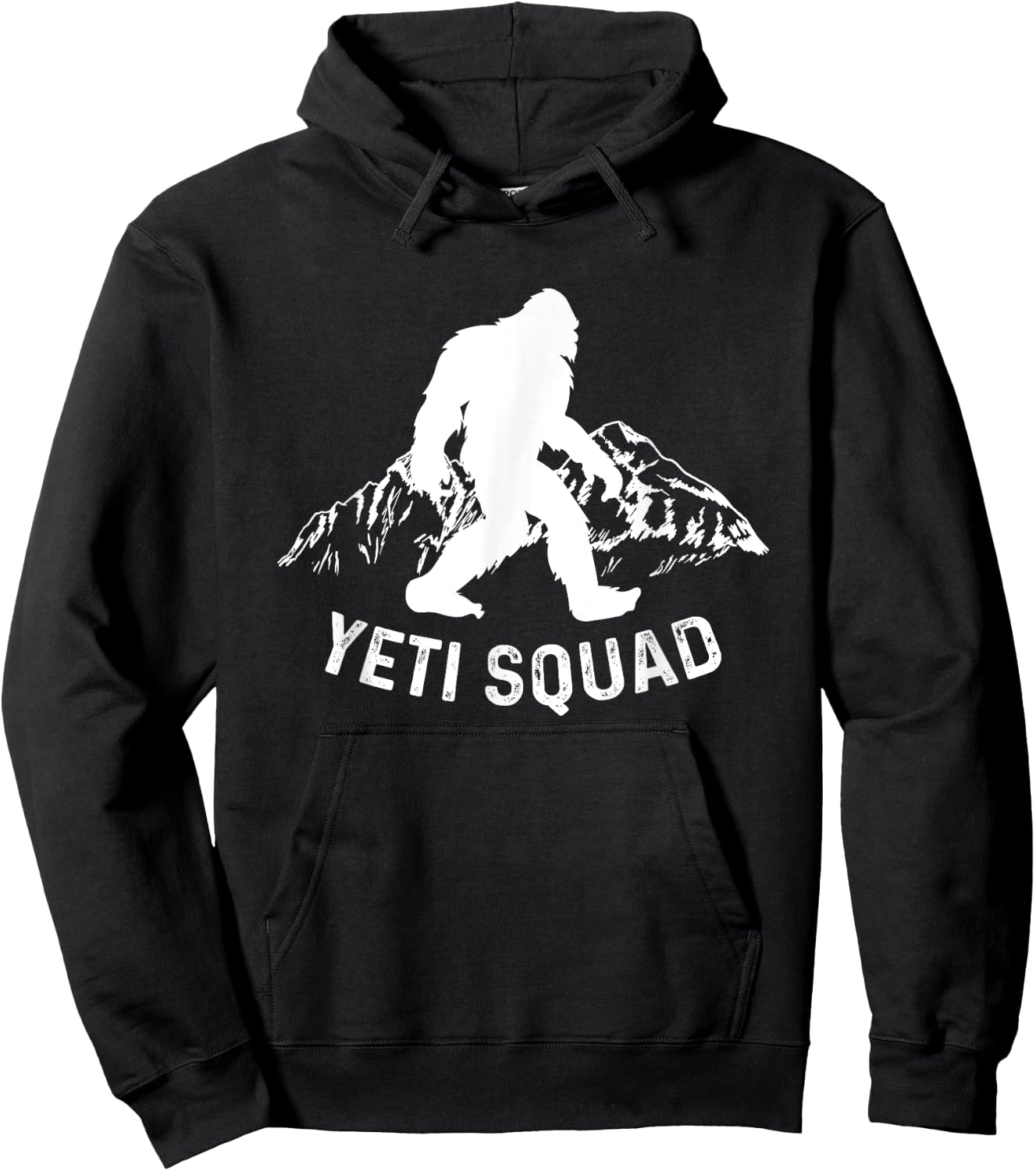 Yeti Squad Mountain Ape Snowman Hoodie - Hoodie | Black